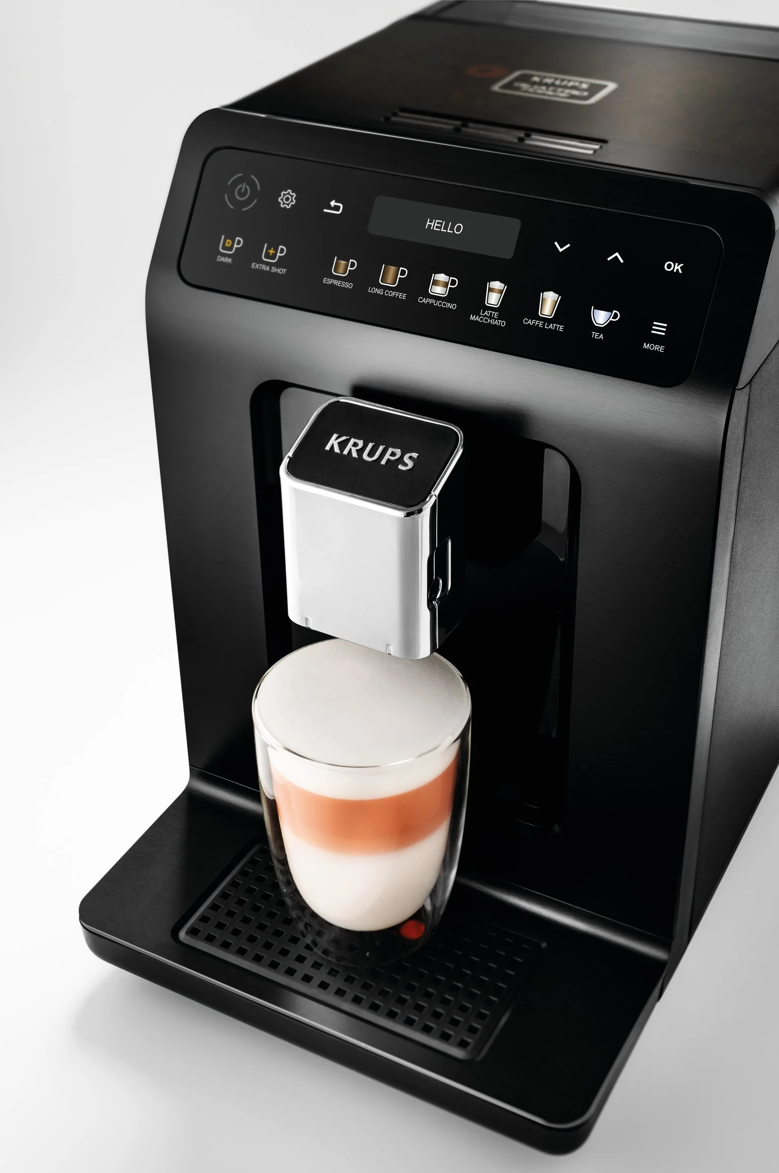 Кавомашина Krups Evidence Plus Titanium 2.3л, зерно, автомат.капучинатор, ОLED диспл, аторец. - 19, - 12