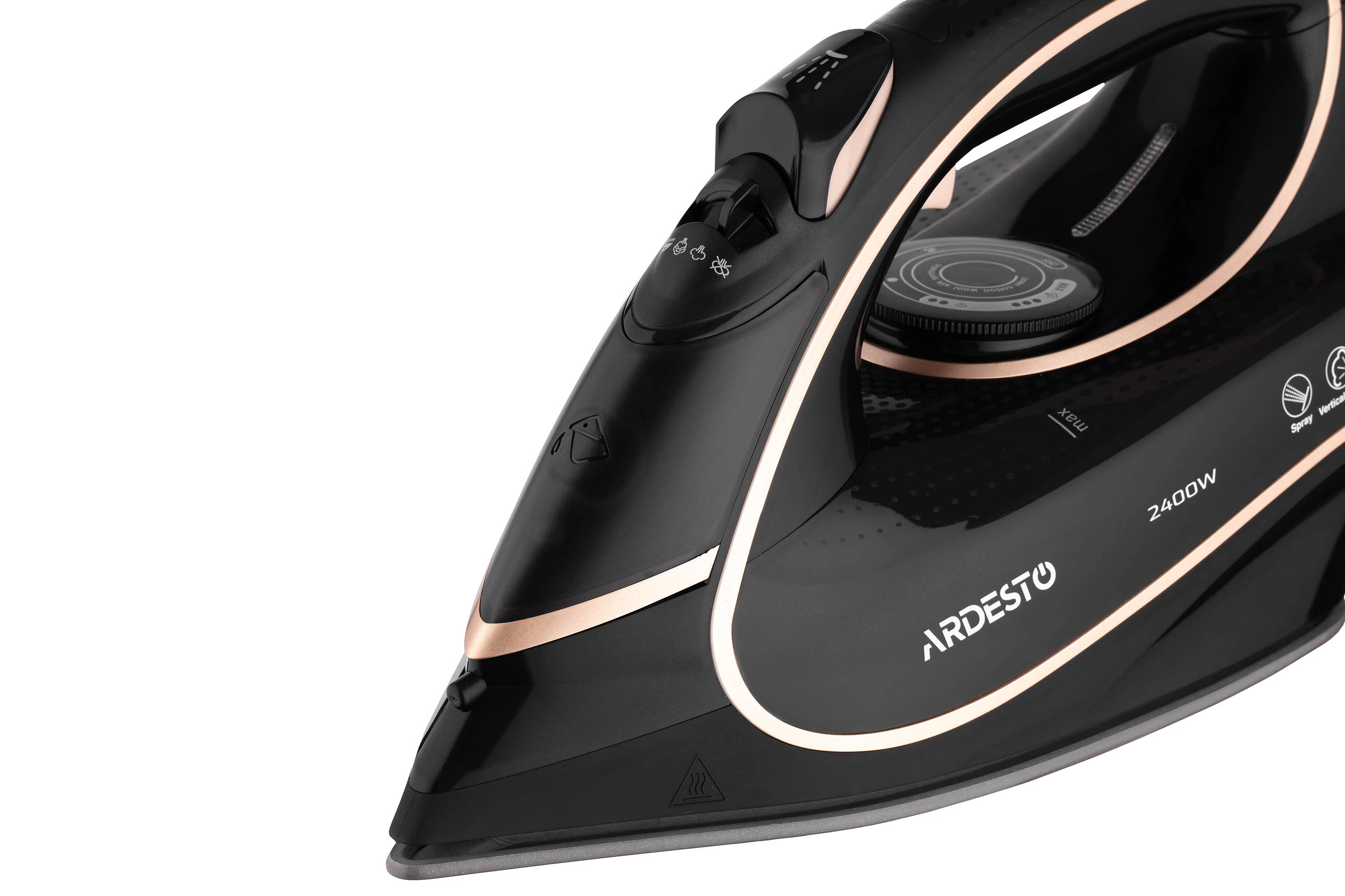 Праска Ardesto IR-B2235, 2400Вт, 450мл, паровий удар-120гр, керамічна підошва, чорно-золотий - 12
