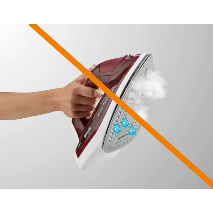 Праска Gorenje безпровідна , 2200Вт, 270мл, паровий удар -25гр, постійна пара - 210гр, база для заря - 6