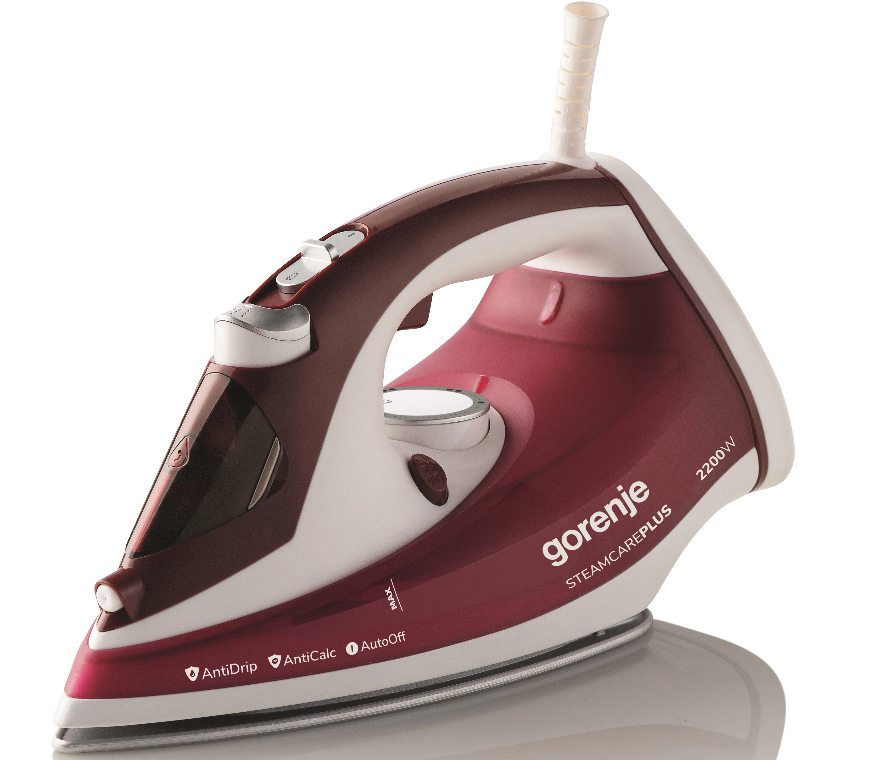 Праска Gorenje, 2200Вт, 280мл, паровий удар -90гр, верт, відпарювання, антинакип, автовідключення, к