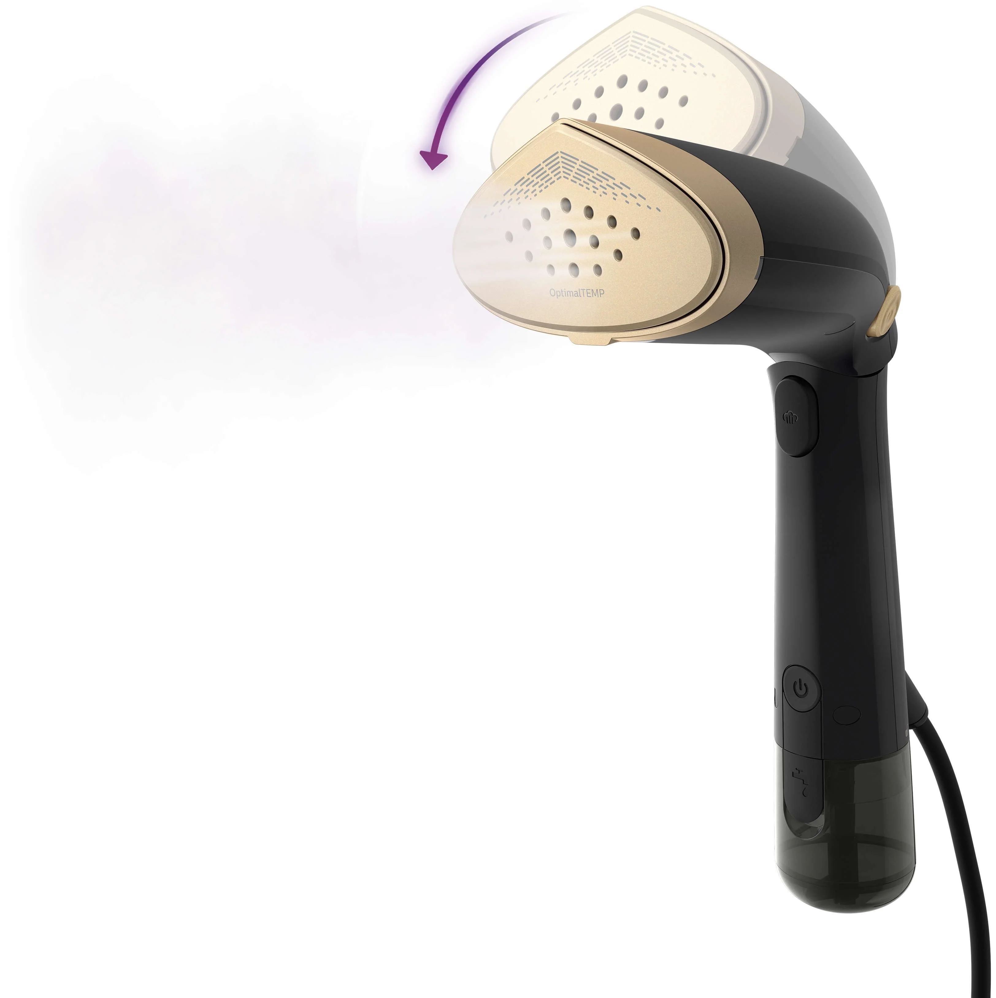 Відпарювач PHILIPS компактний, 1500Вт, 100 и 200мл, постійна пара - 28гр, керамічна підошва, чорний - 6