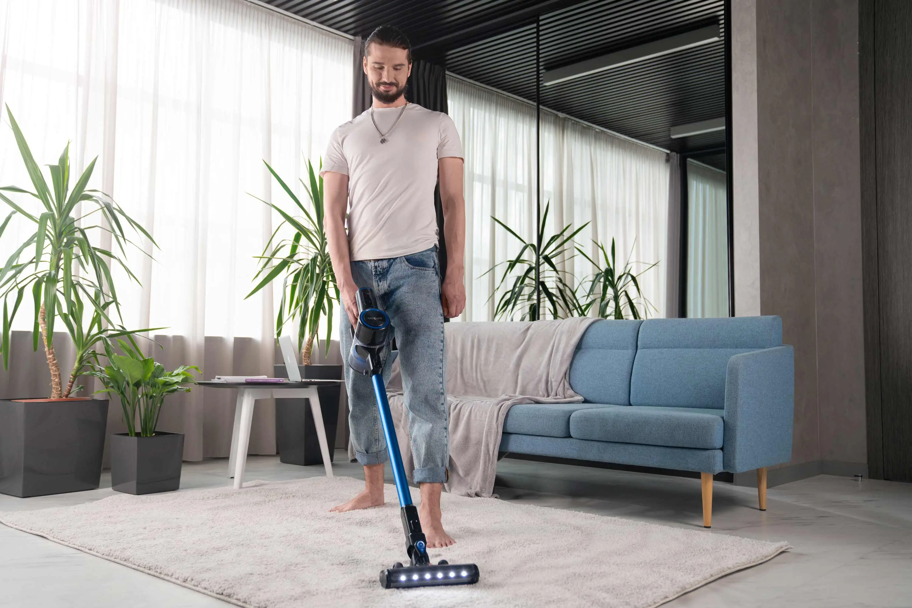 Пилосос Ardesto безпровідний, 32Вт, контейнер -0,6л, автономія до 60хв, HEPA, турбощітка з LED, - 5