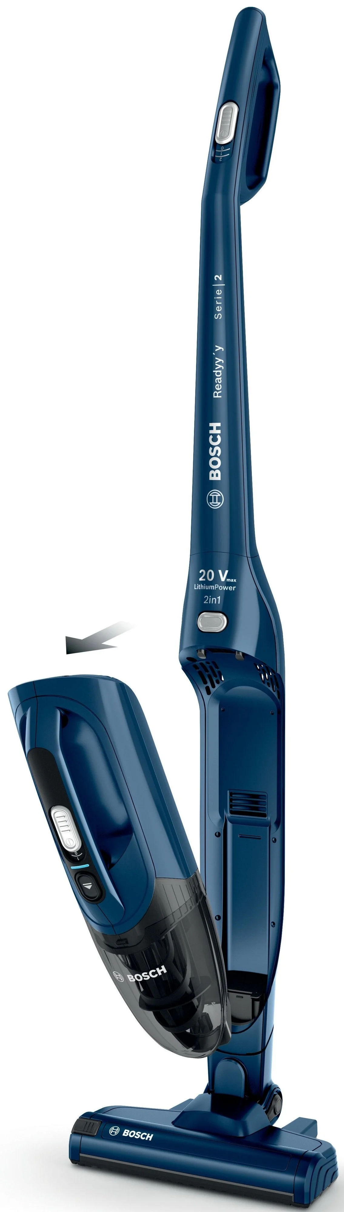 Пилосос Bosch безпровідний, контейнер -0,9л, автономія до 44хв, вага-2,5кг, НЕРА, синій - 3