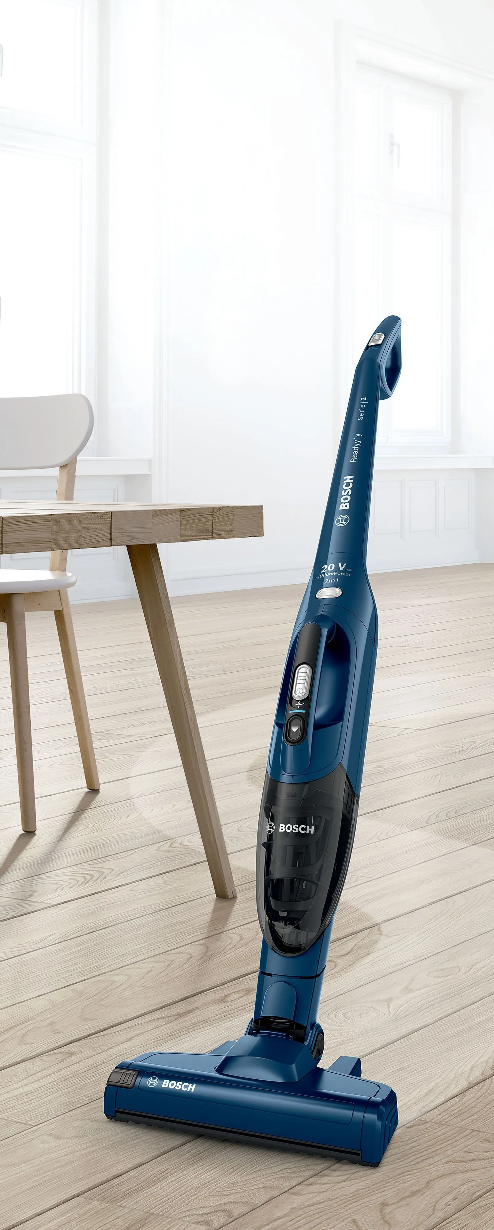 Пилосос Bosch безпровідний, контейнер -0,9л, автономія до 44хв, вага-2,5кг, НЕРА, синій - 6