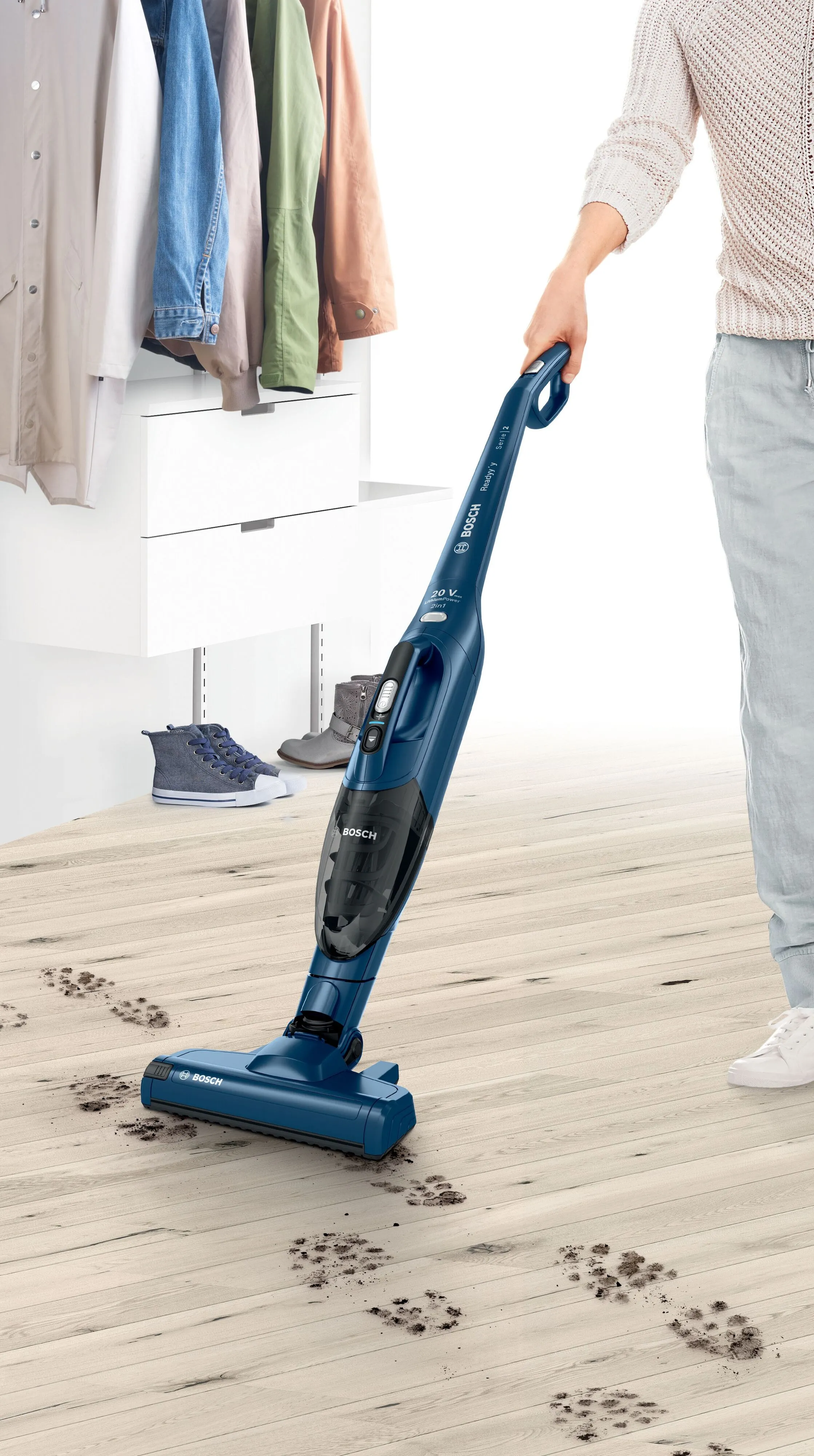 Пилосос Bosch безпровідний, контейнер -0,9л, автономія до 44хв, вага-2,5кг, НЕРА, синій - 16