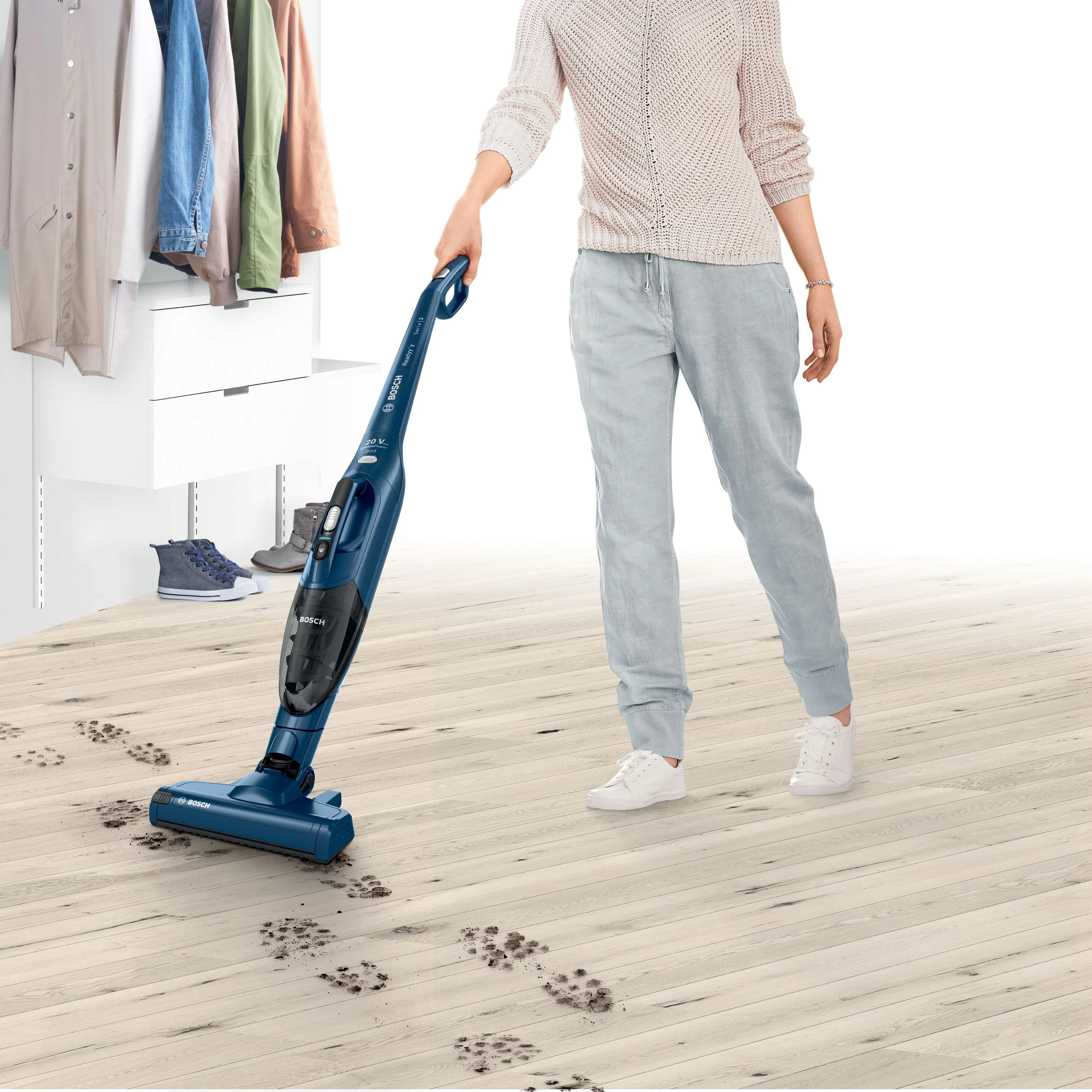 Пилосос Bosch безпровідний, контейнер -0,9л, автономія до 44хв, вага-2,5кг, НЕРА, синій - 15