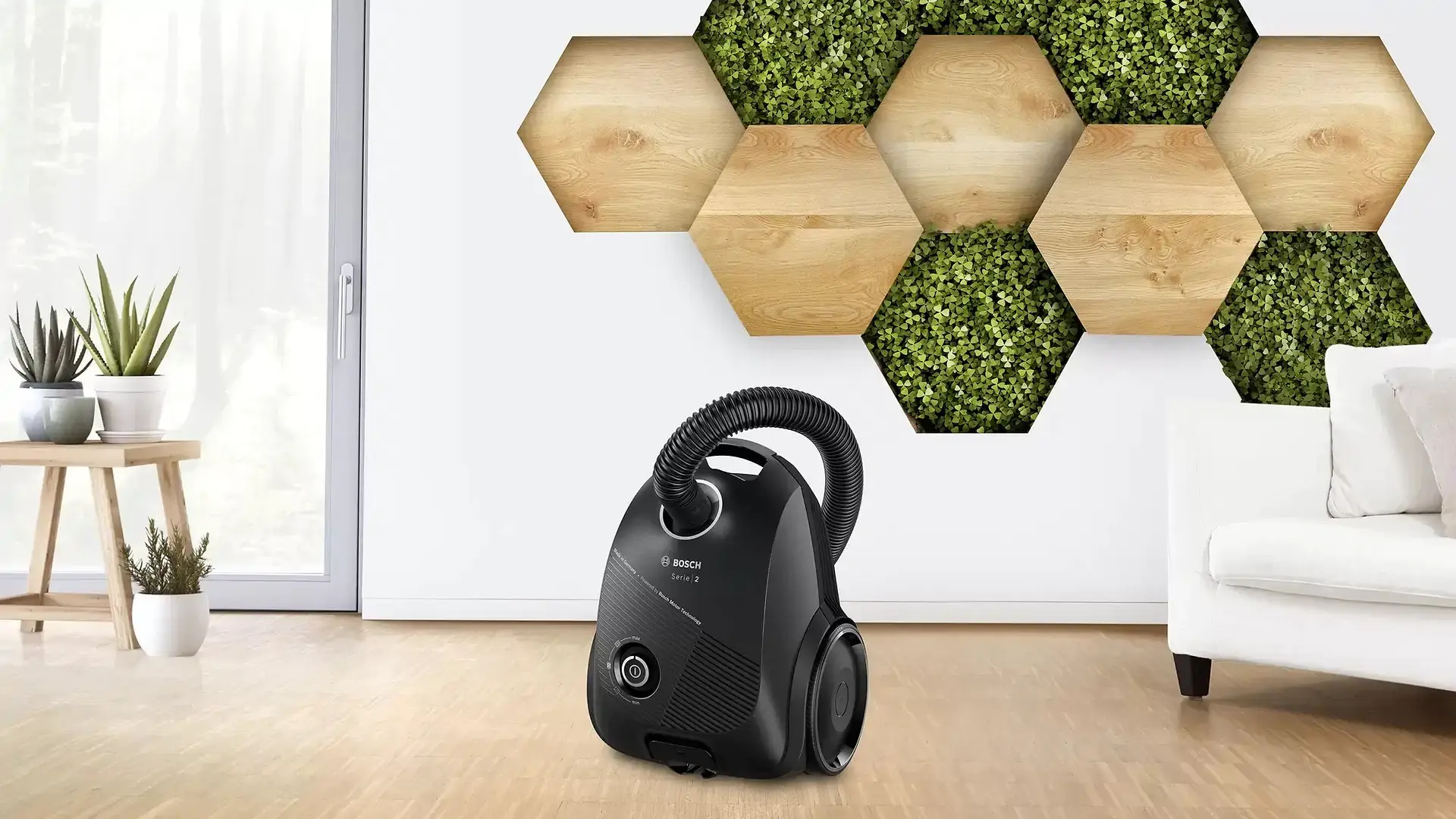 Пилосос Bosch мішковий, 600Вт, 3,5л, НЕРА, чорний - 11