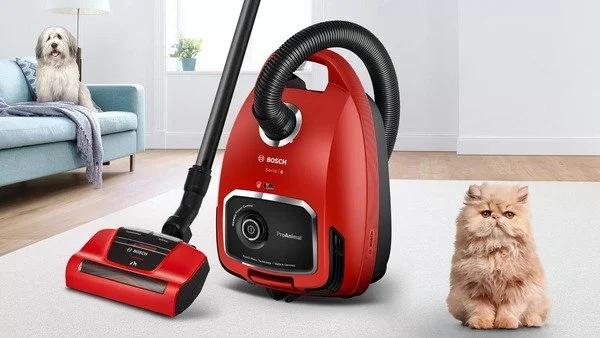 Пилосос Bosch мішковий, 700Вт, 4л, НЕРА13, турбощітка, червоний - 7