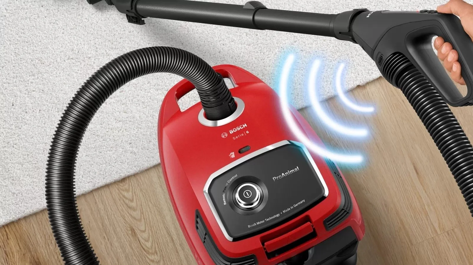 Пилосос Bosch мішковий, 700Вт, 4л, НЕРА13, турбощітка, червоний - 3