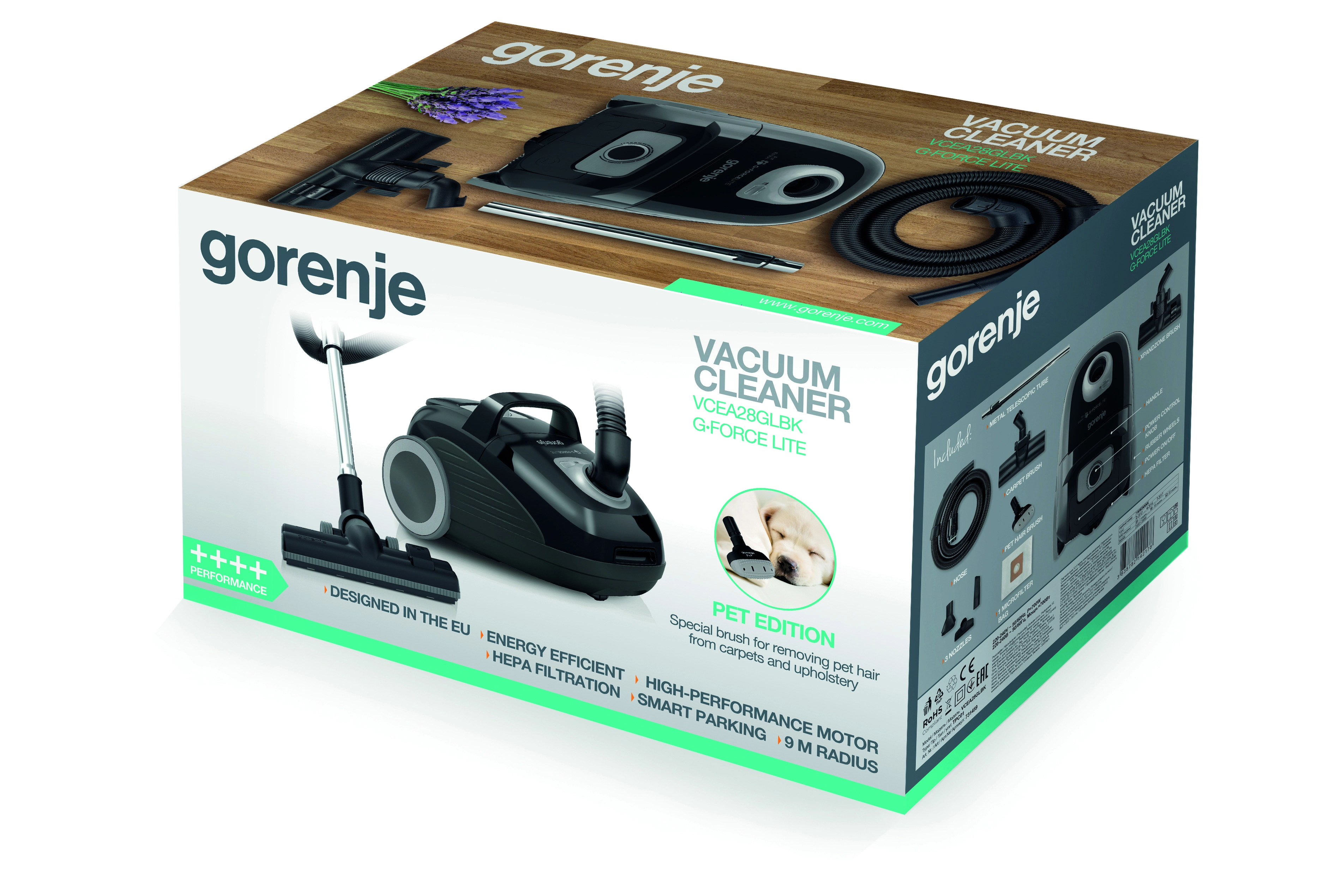 Пилосос Gorenje мішковий, 700Вт, 3л, HEPA, щітка Xpand Zone, телескоп, чорний - 5