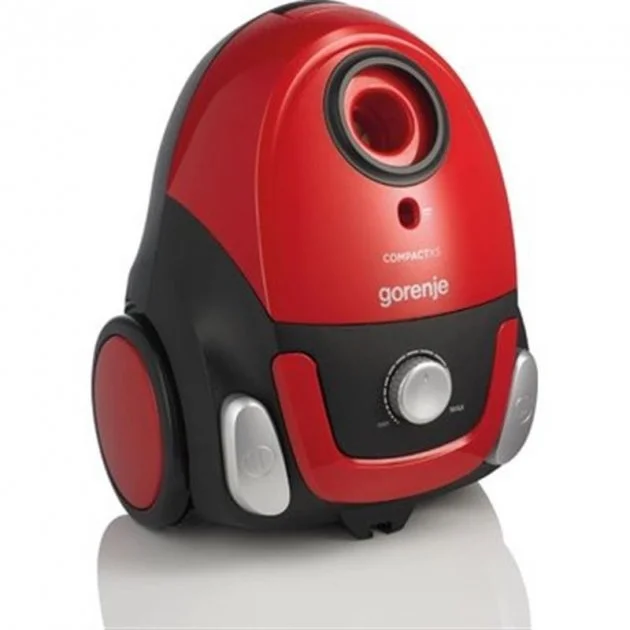 Пилосос Gorenje мішковий, 800Вт, 2л, вага-2,5кг, HEPA, індикатор, телескоп, червоний - 4