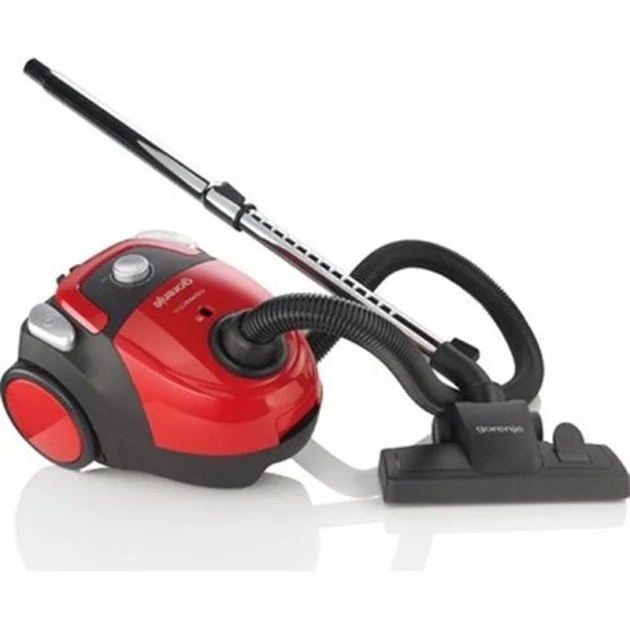Пилосос Gorenje мішковий, 800Вт, 2л, вага-2,5кг, HEPA, індикатор, телескоп, червоний - 3