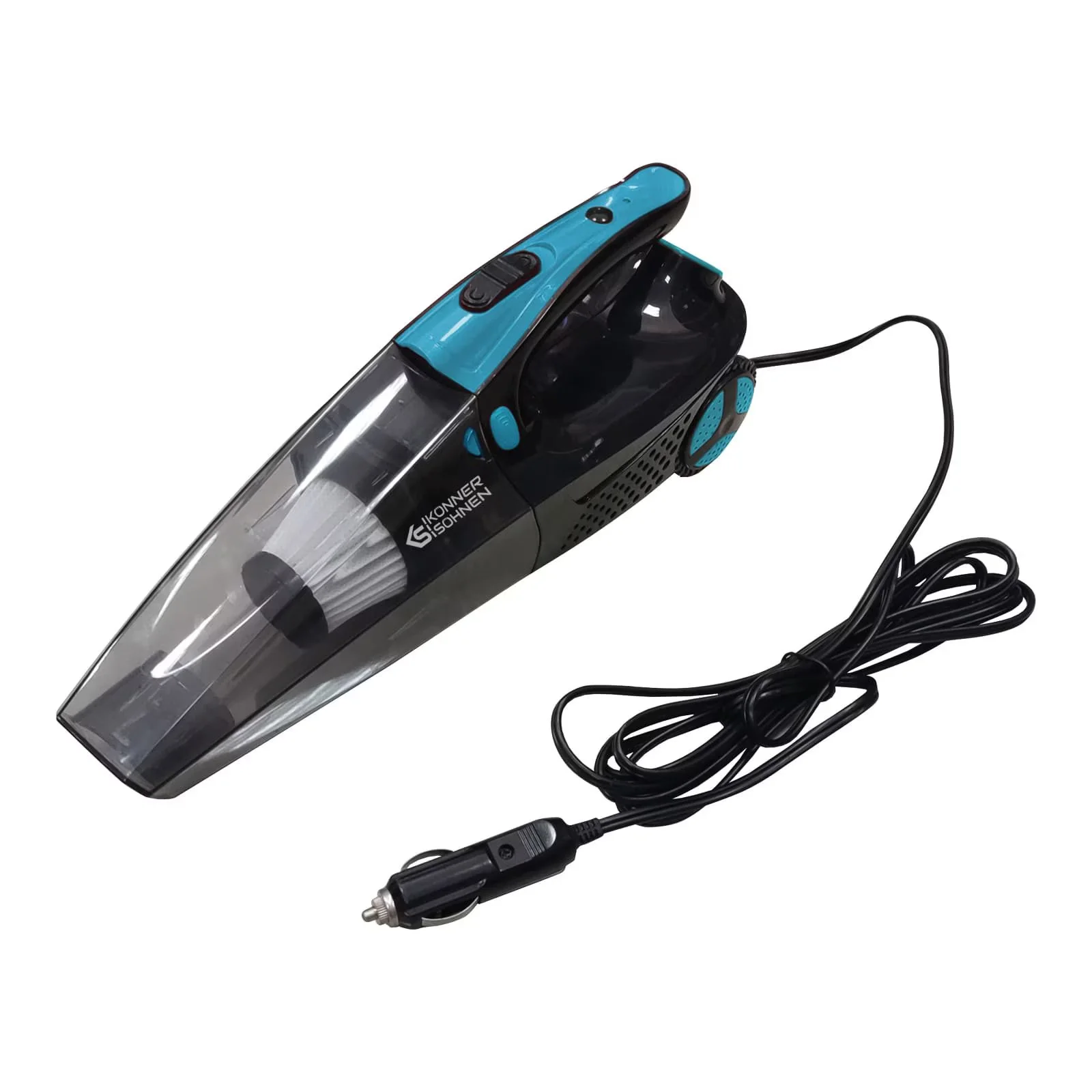 Пилосос Konner&Sohnen автомобільний з компресором KS VCP30 4в1, 12В, 80Вт, 6,7А, 150PSI, 3000Па, 1,2 - 5
