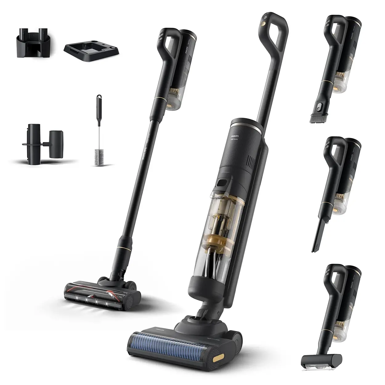 Пилосос Philips безпровідний AquaTrio, вологе прибирання, контейнер -0,42л, автономія до 25хв, P