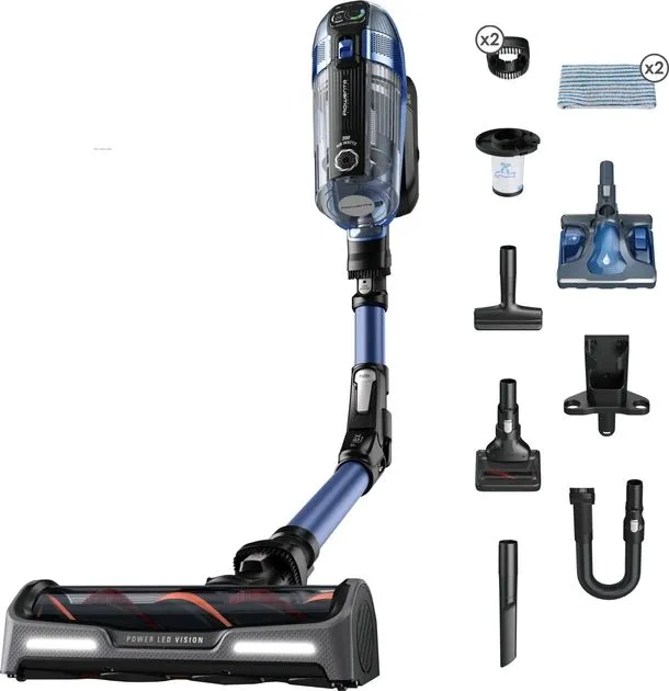 Пилосос Rowenta безпровідний Xforce Flex 14,60 Aqua, 200Вт, вологе прибирання, контейнер -0,9л, авто - 2