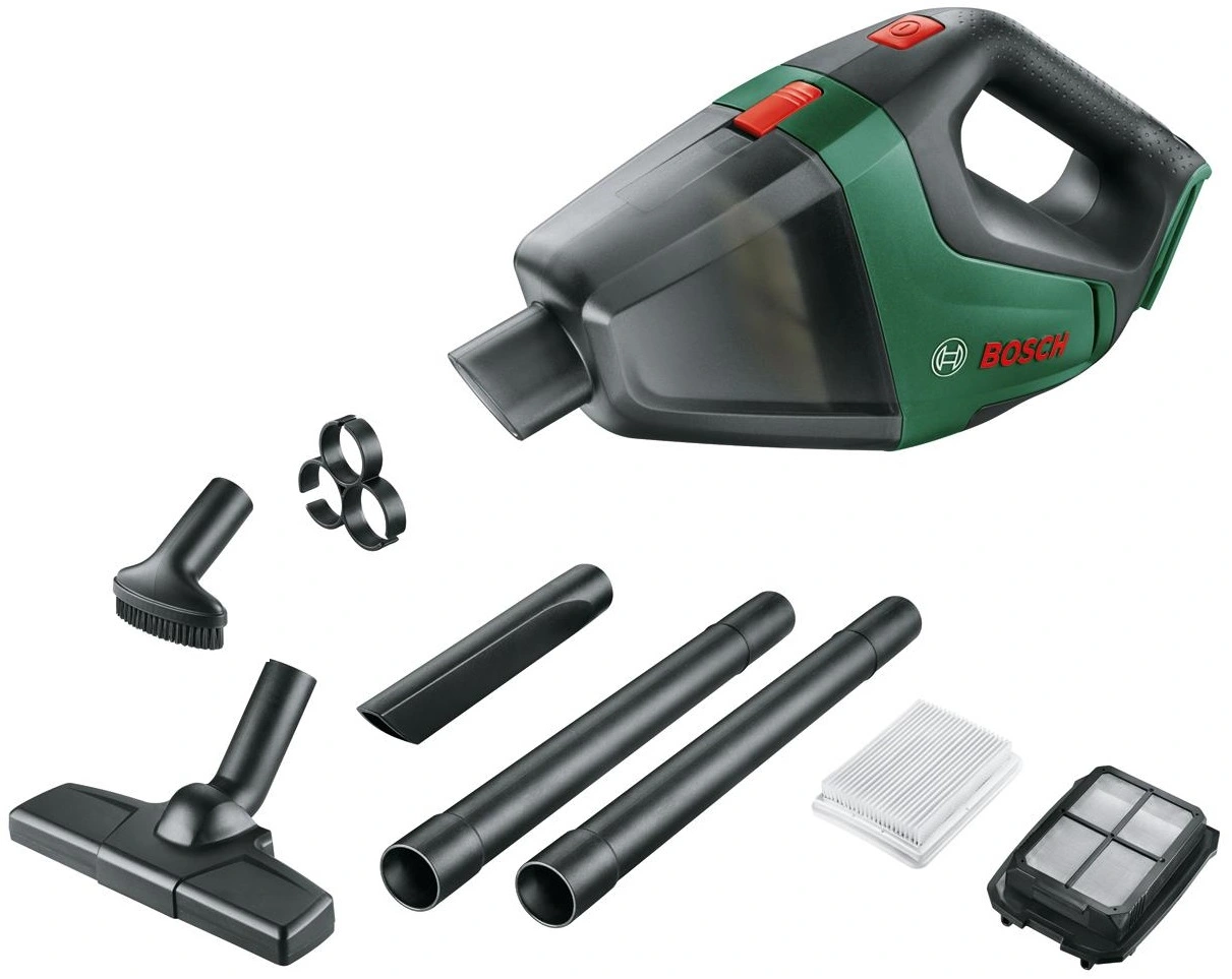 Пилосос професійний акумуляторний Bosch UniversalVac 18, 18В, акб 1х2,5Ач, 9кПа, контейнер 0,5л, 1,3