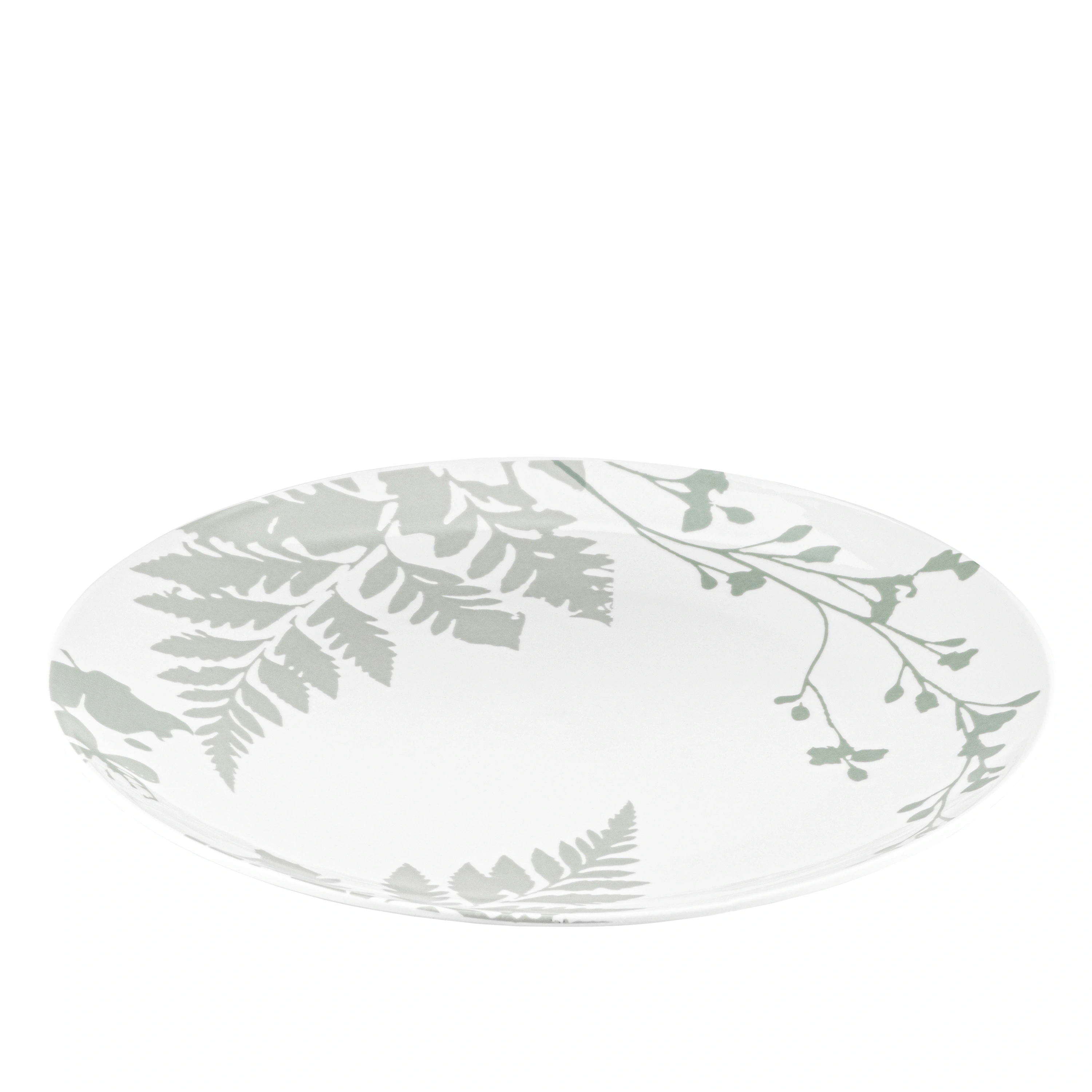 Тарілка десертна Ardesto Capri, 19.2см, порцеляна, біло-зелений