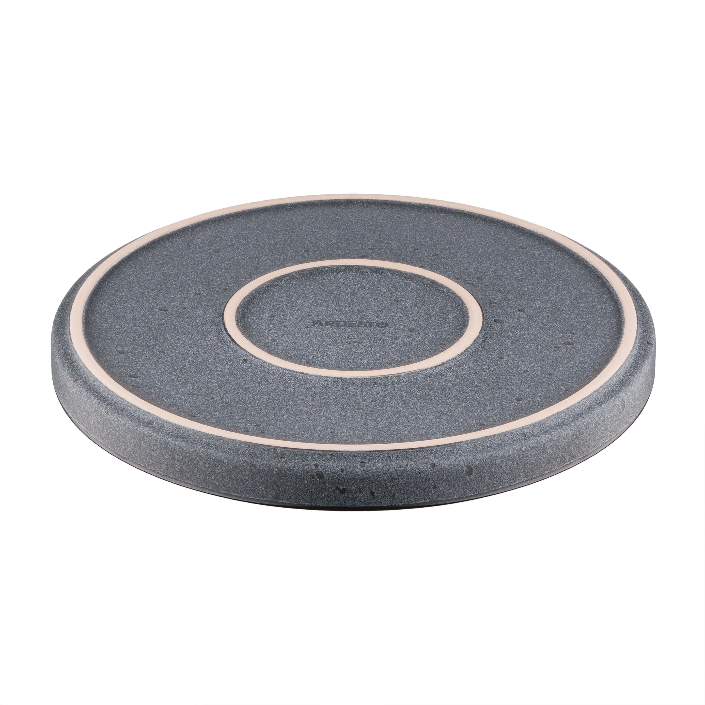 Тарілка десертна Ardesto Fasano, 19.6см, кераміка, сірий темний - 8