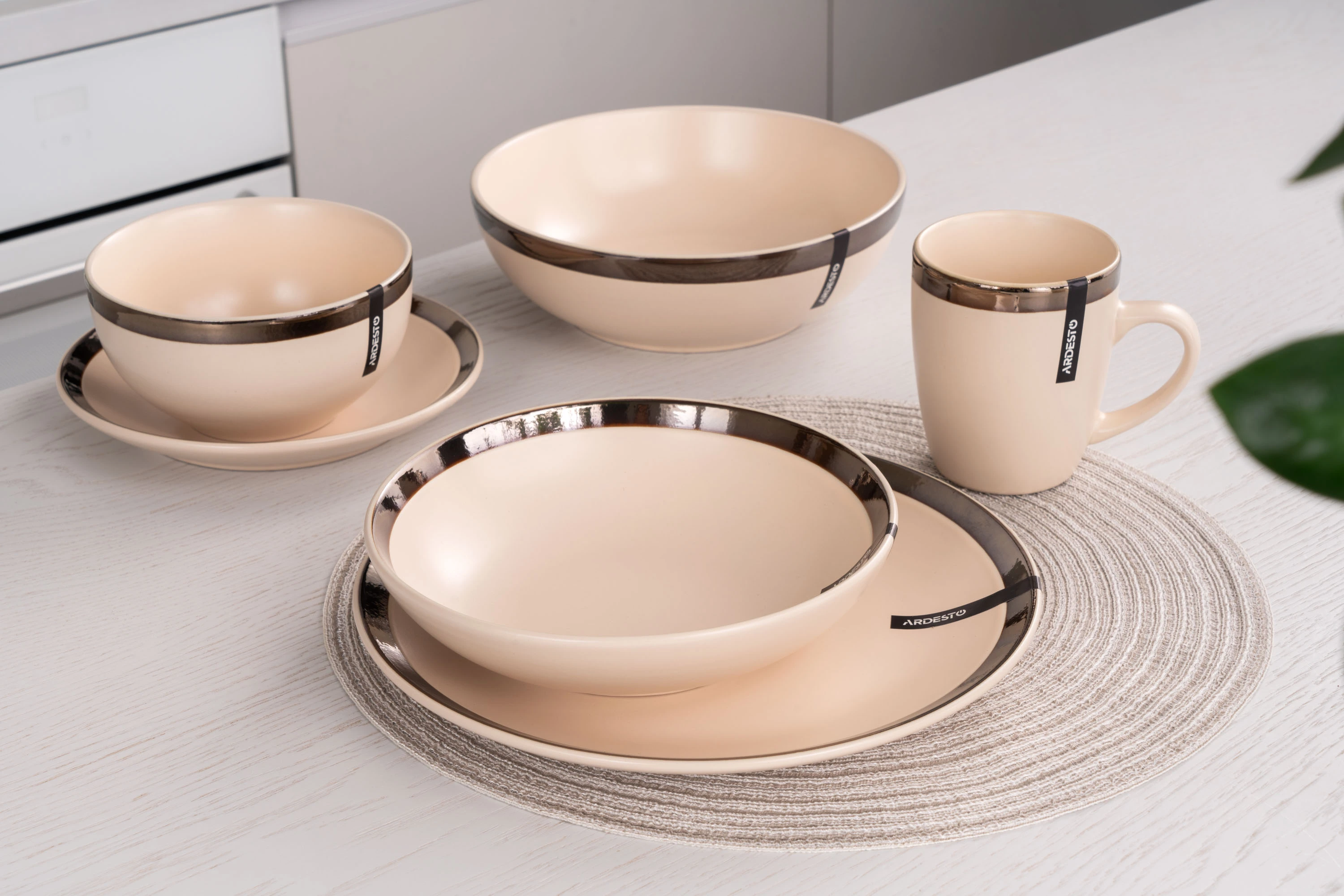 Тарілка обідня Ardesto Liguria Cream, 26см, кераміка, кремовий - 2