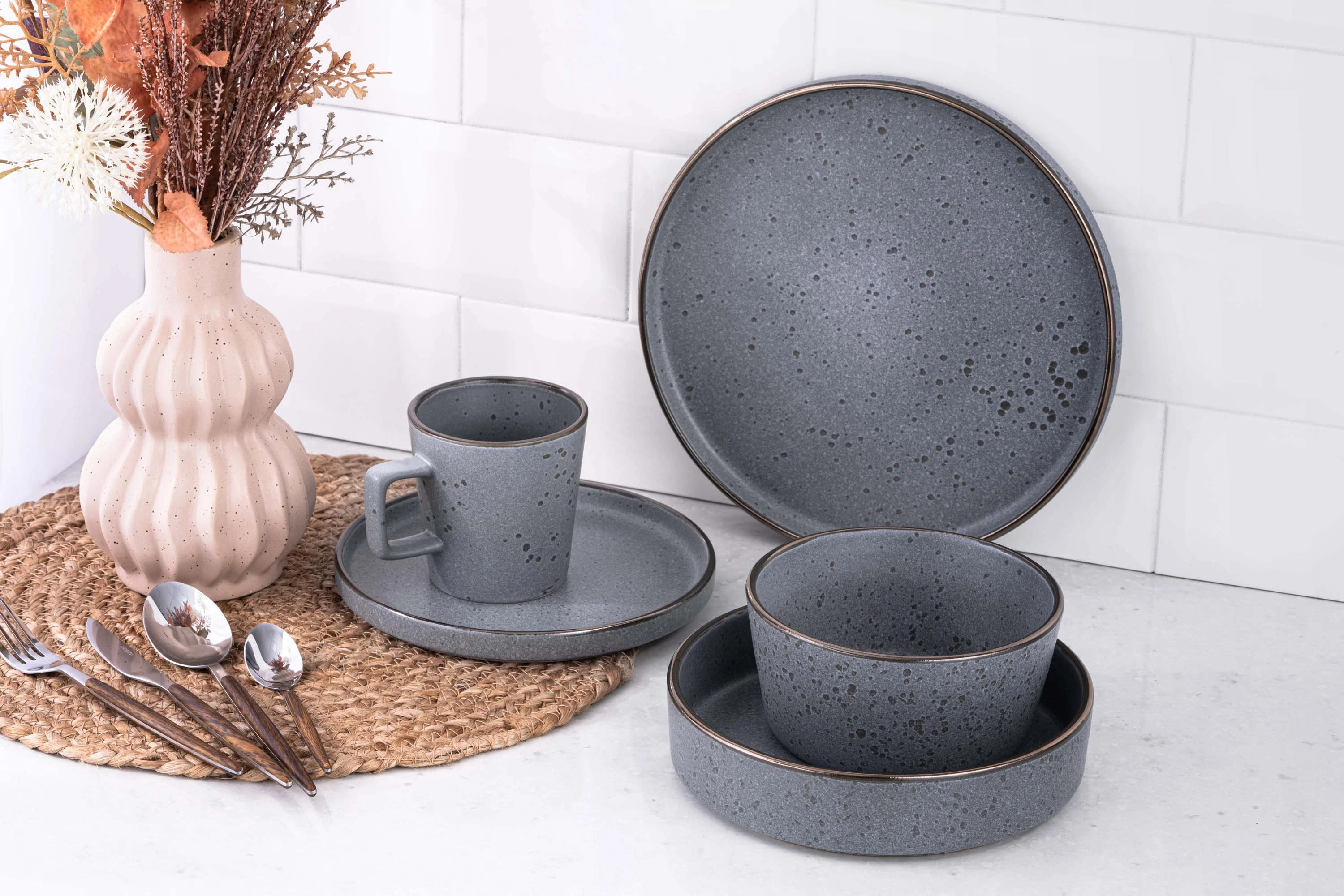 Тарілка супова Ardesto Fasano, 850мл, 20см, кераміка, сірий - 2