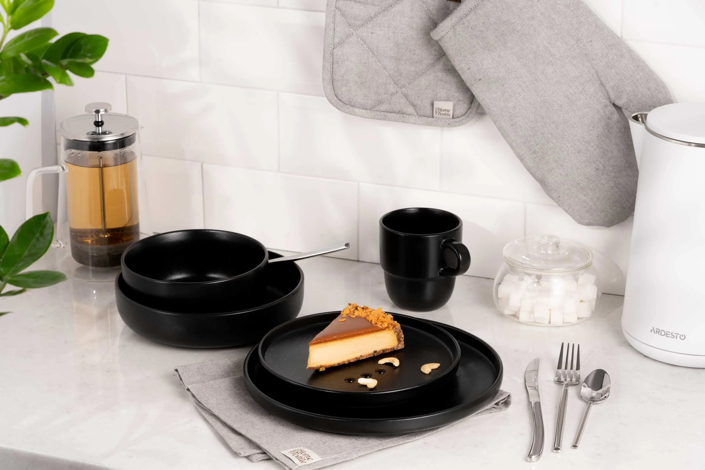 Тарілка супова Ardesto Trento, 21.5см, кераміка, чорний - 2