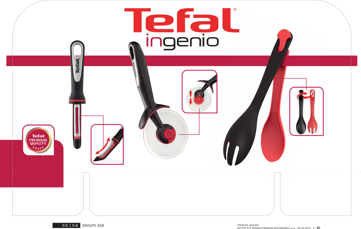 Картоплем'ялка Tefal Ingenio, пластик, чорний - 3