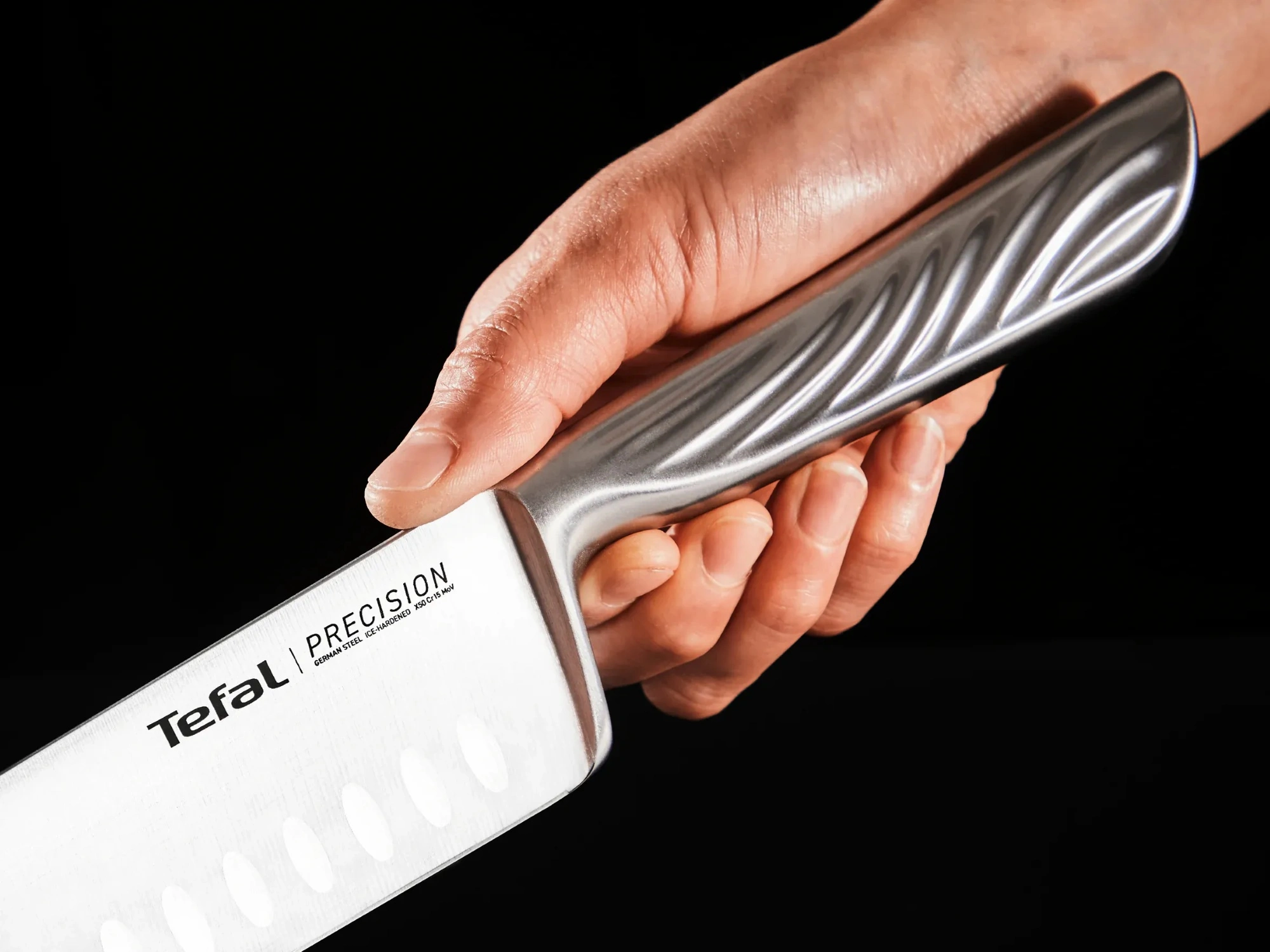 Кухонний ніж сантоку Tefal Precision, 16.5см, нержавіюча сталь - 10