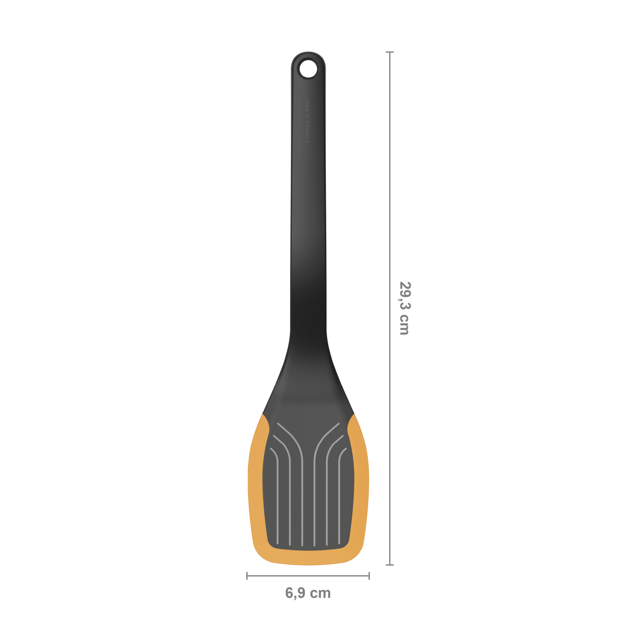 Лопатка кухонна Fiskars Functional Form, 37.3см, пластик, силікон, чорний - 5