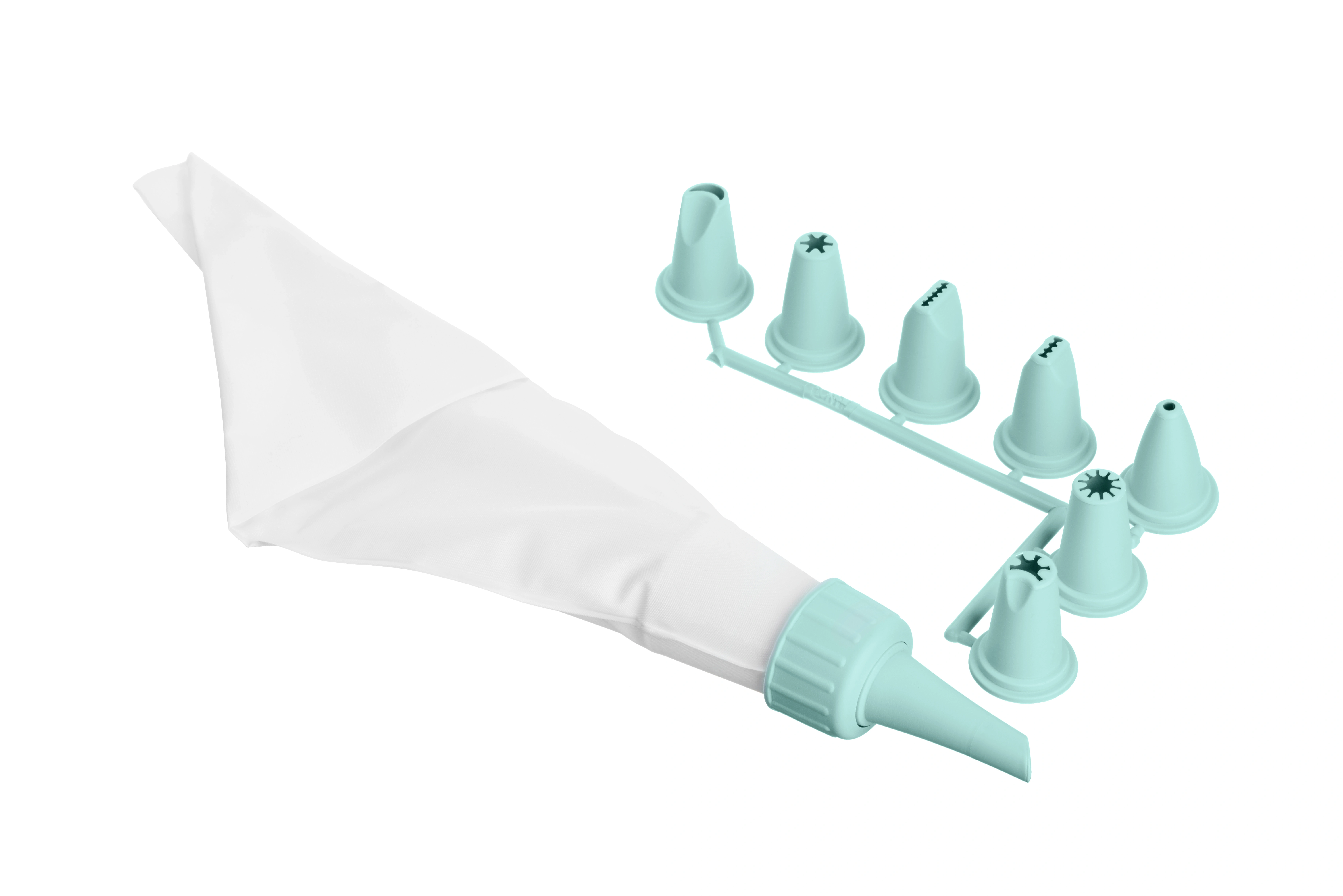 Мішок кондитерський з насадками Ardesto Tasty baking, 26.8x13.4см, пластик, блакитний - 2