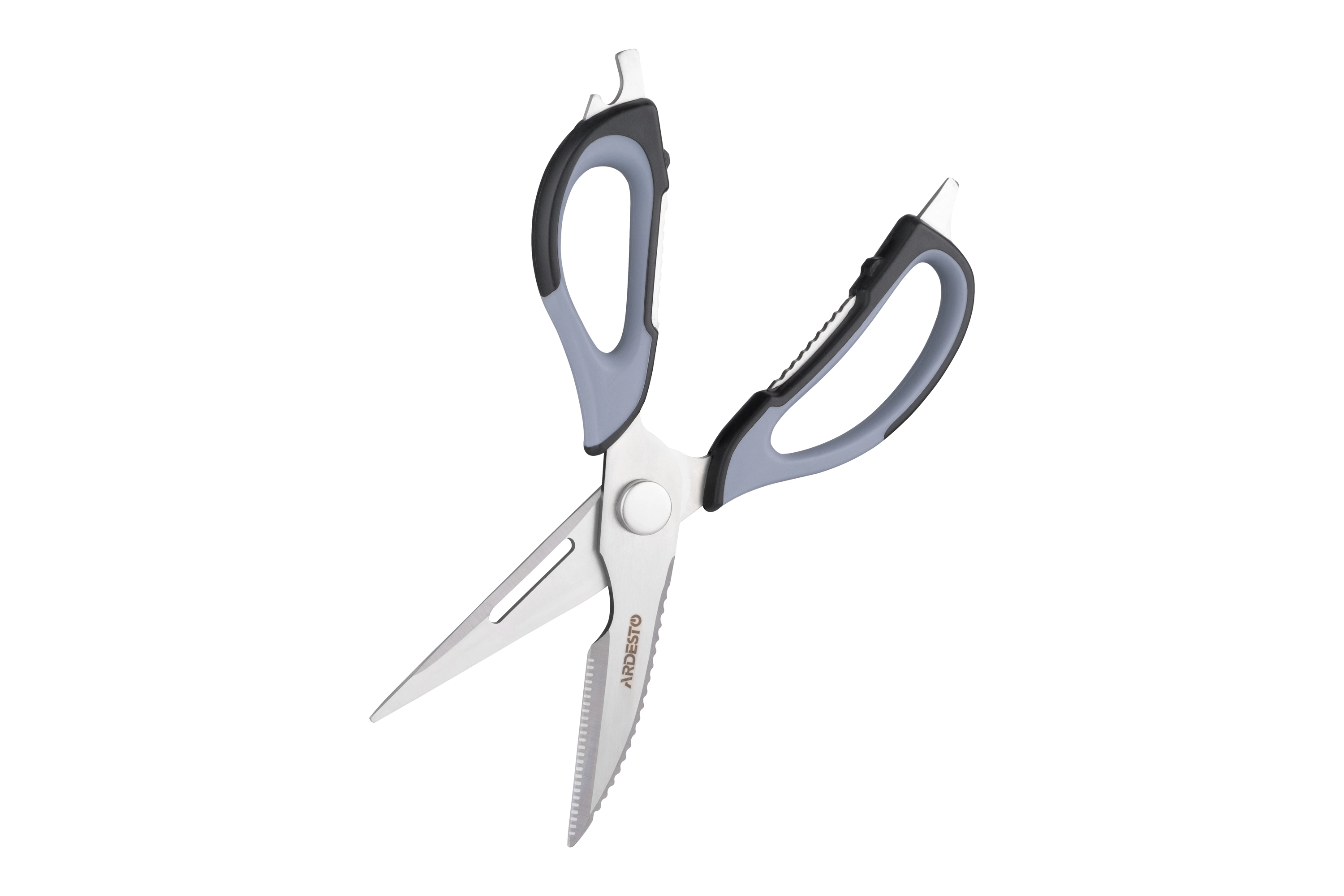 Ножиці кухонні Ardesto Fresh, 22.7см, нержавіюча сталь, пластик, сіро-чорний - 2