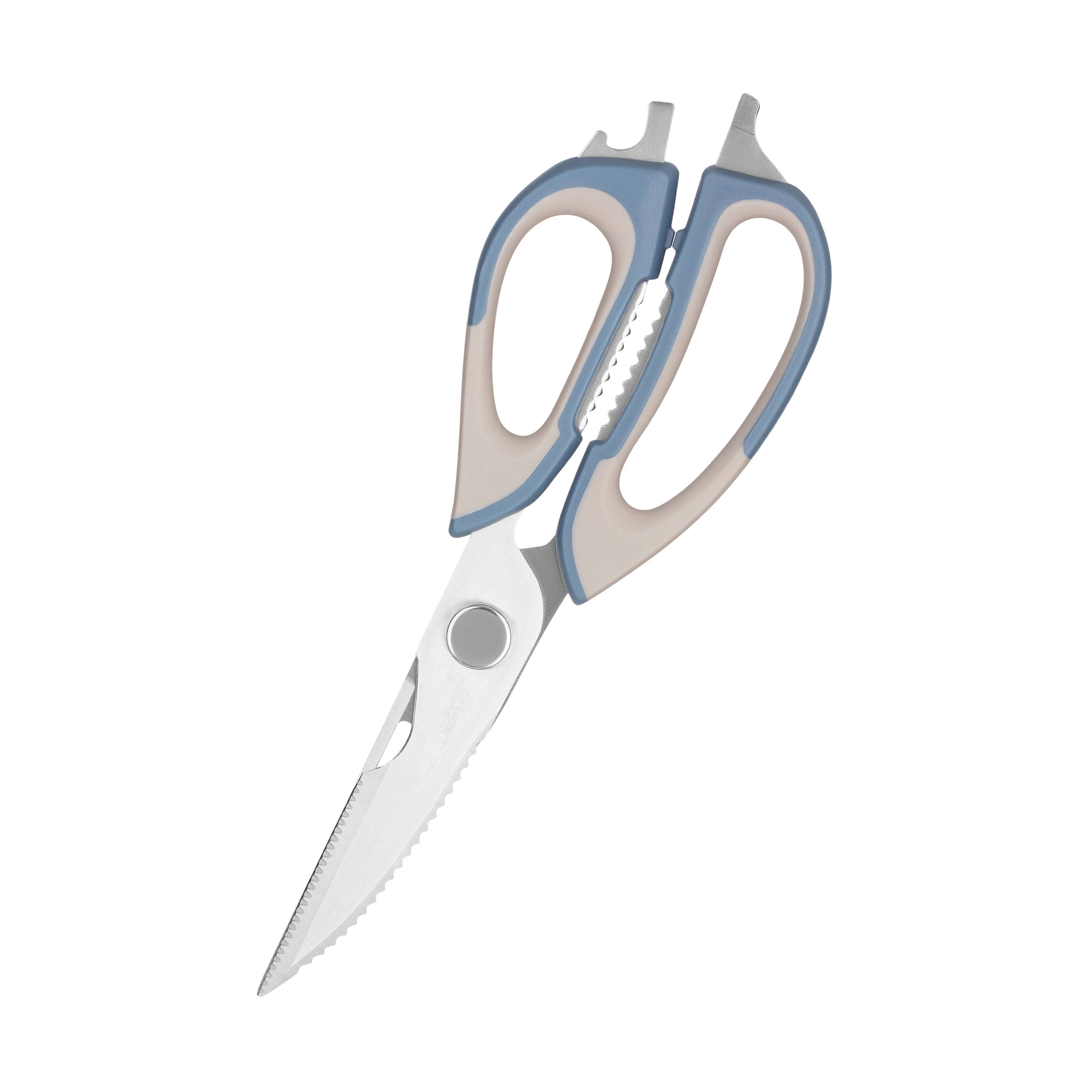 Ножиці кухонні Ardesto Gemini, 22.6см, нержавіюча сталь, пластик, сіро-синій