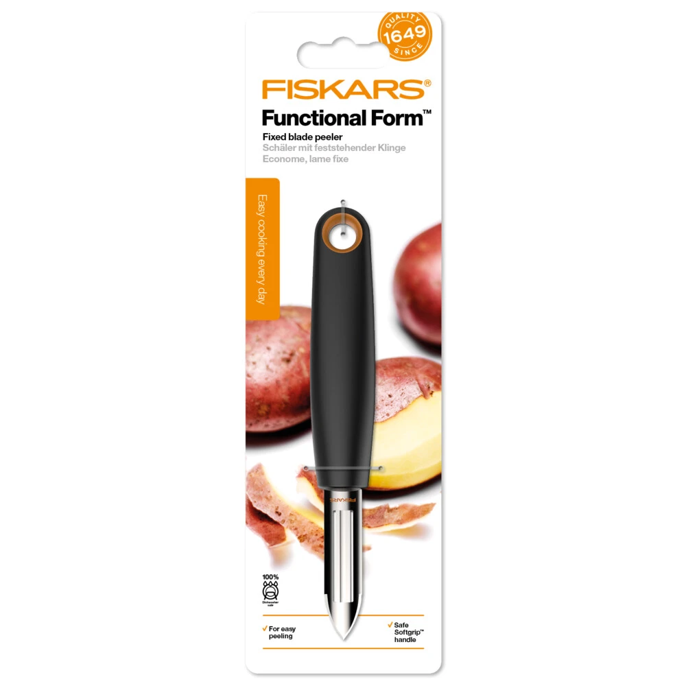 Овочечистка вертикальна Fiskars Functional Form, 26.7см, нержавіюча сталь, пластик, чорний - 3