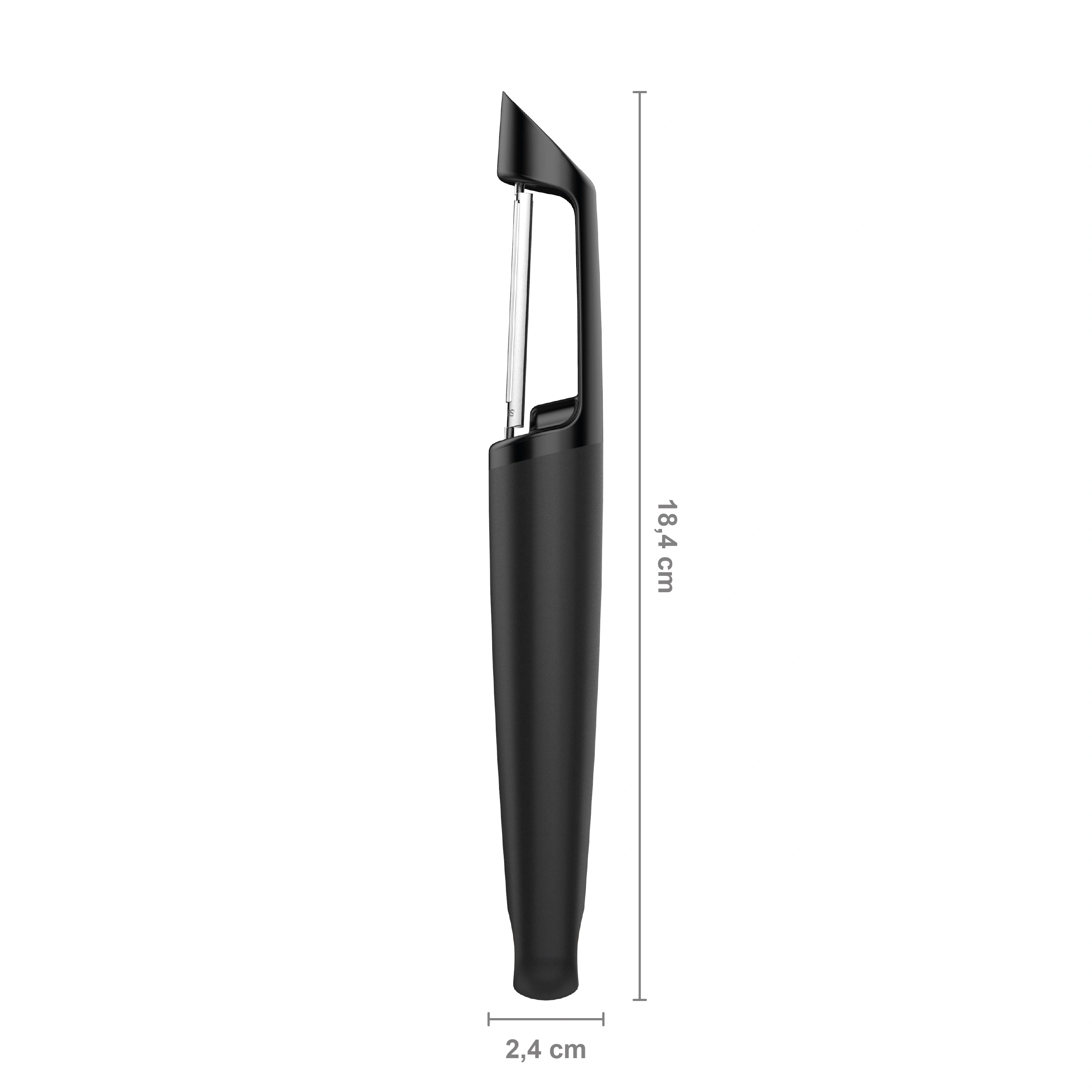 Овочечистка вертикальна Fiskars Functional Form, з рухомим лезом, 26.7см, нержавіюча сталь, пластик, - 9
