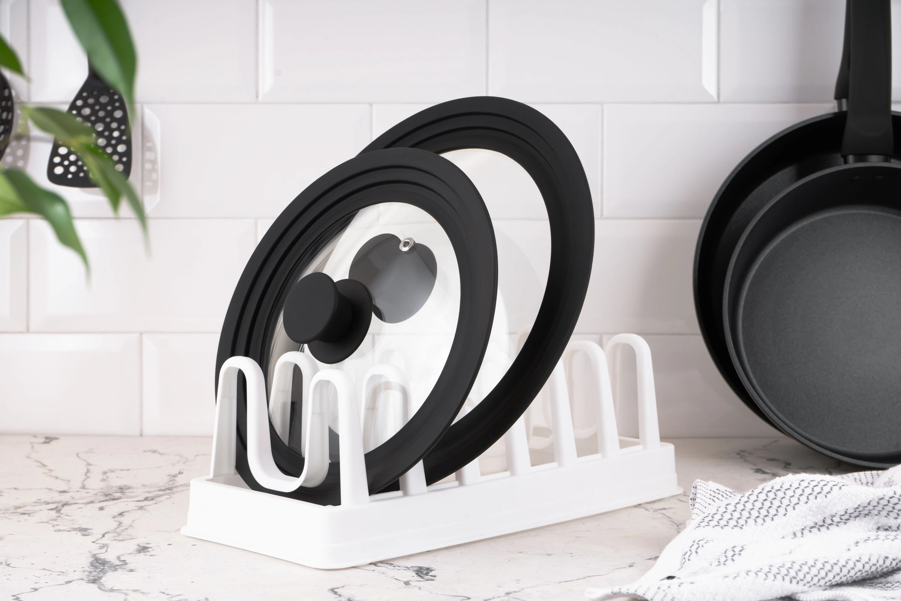 Підставка Ardesto для кришок, 35х15.2х11.7см, пластик, білий - 2