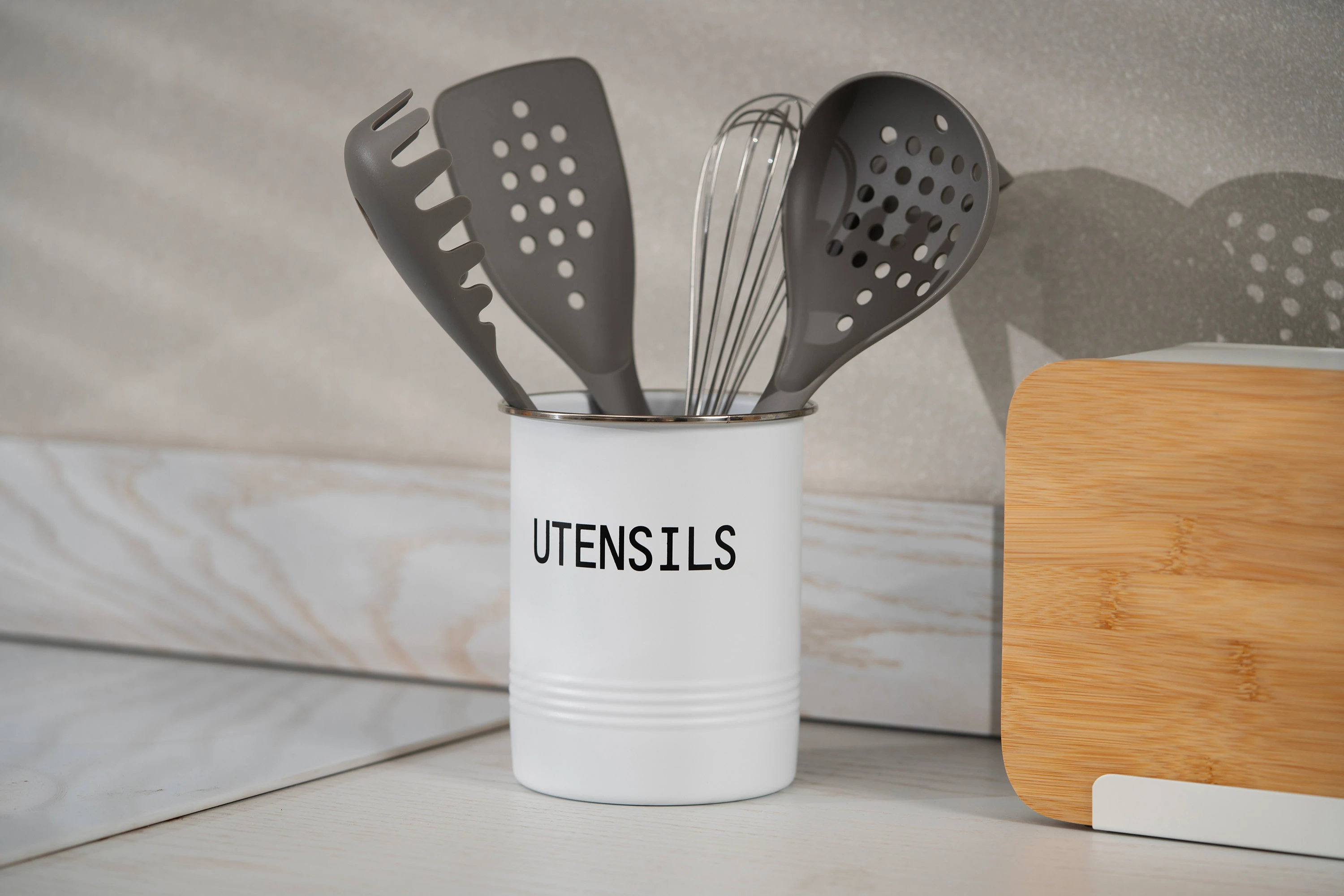 Підставка для кухонного приладдя Ardesto Midori 12х15.5см, метал, білий - 2