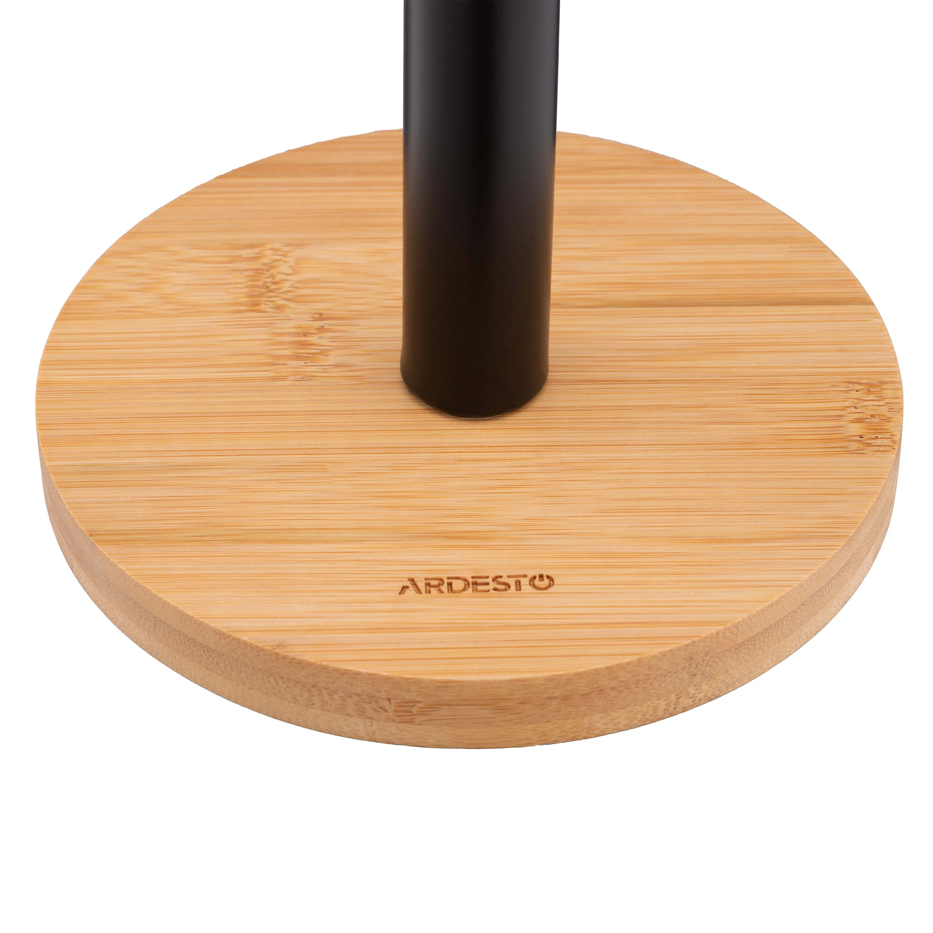 Тримач для паперових рушників Ardesto Midori 15х34см, метал, бамбук, чорний - 5