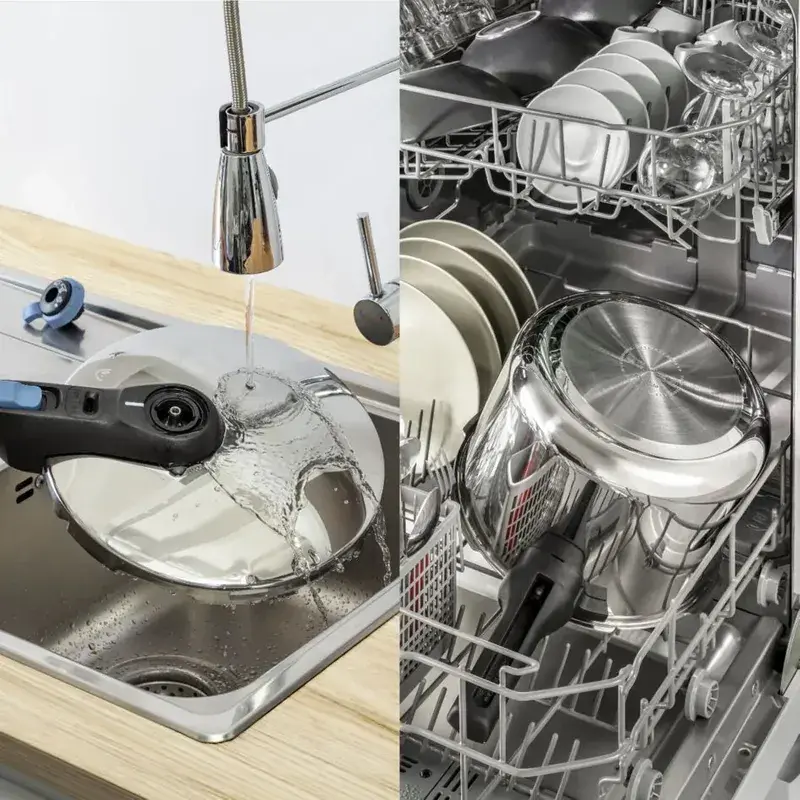 Скороварка Tefal Secure Trendy, 4л, з паровим кошиком, нержавіюча сталь, пластик - 6