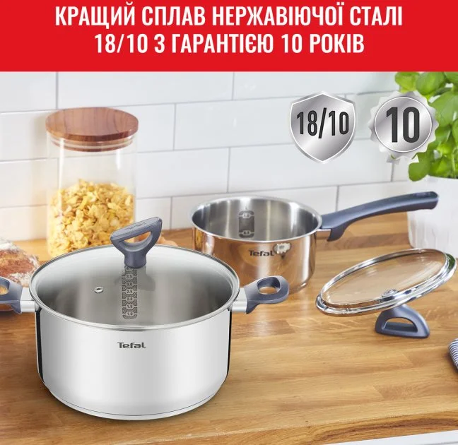 Набір посуду Tefal Daily Cook, 8предметів, нержавіюча сталь, бакеліт, скло - 13