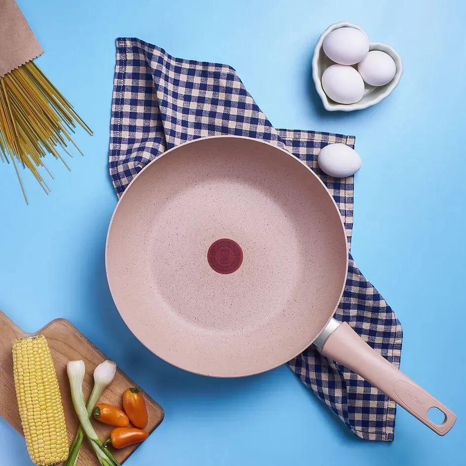 Сковорода ВОК Tefal Delight,28см, алюміній, бакеліт, бежевий - 6