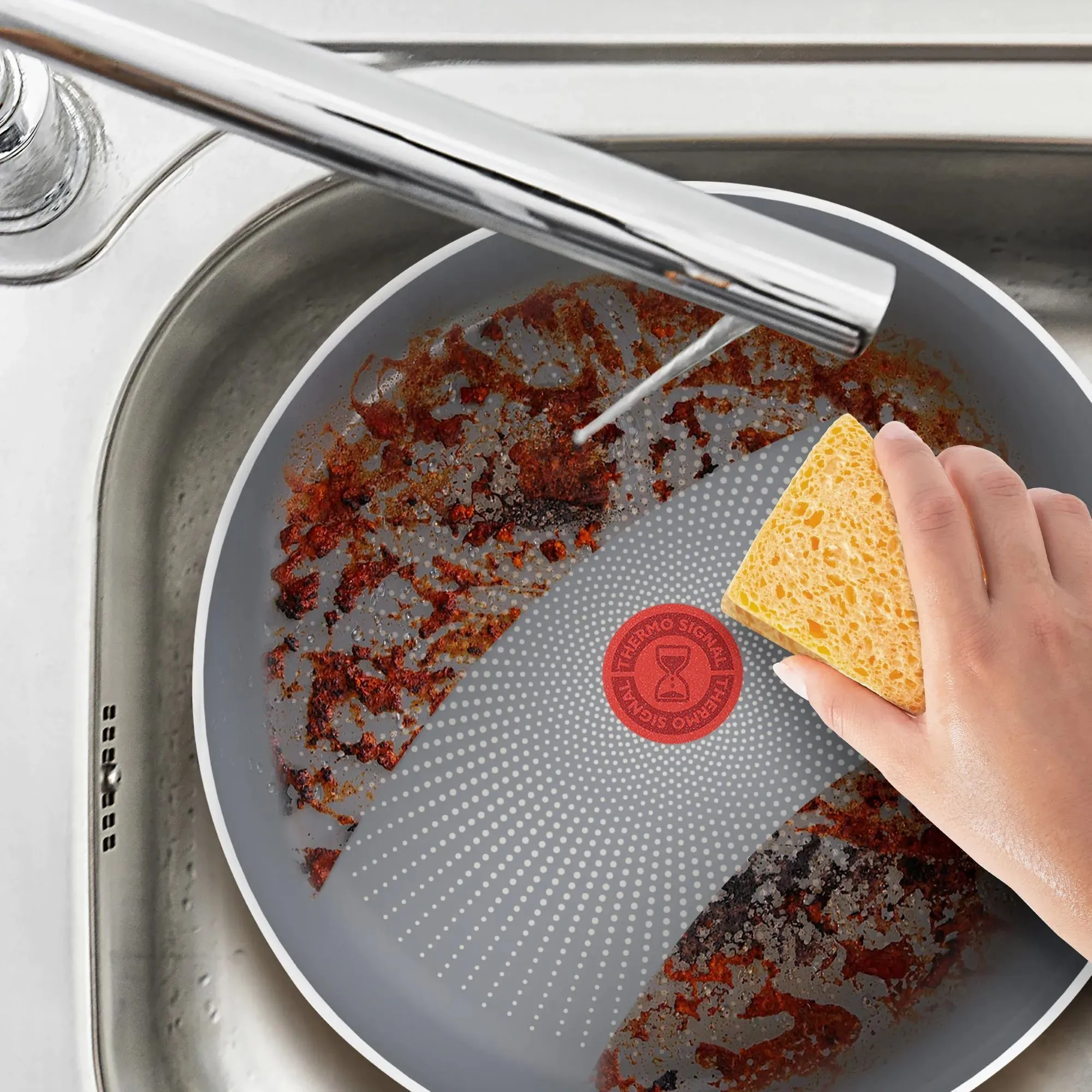 Сотейник Tefal Halo, 24см, з кришкою, алюміній, бакеліт, скло, сірий - 6