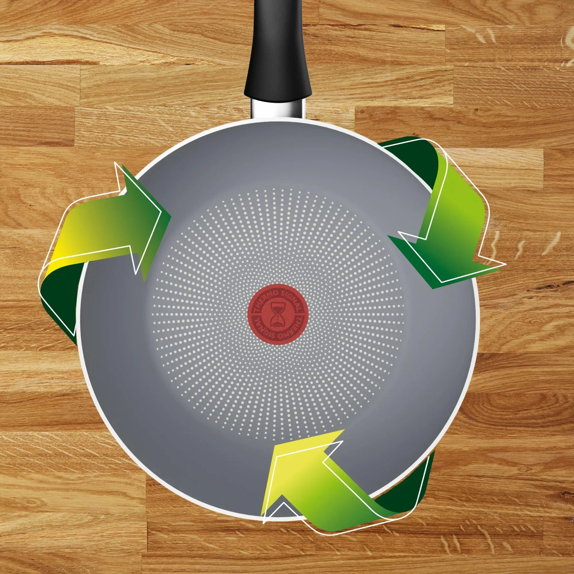 Сковорода ВОК Tefal Halo, 28см, алюміній, бакеліт, сірий - 4