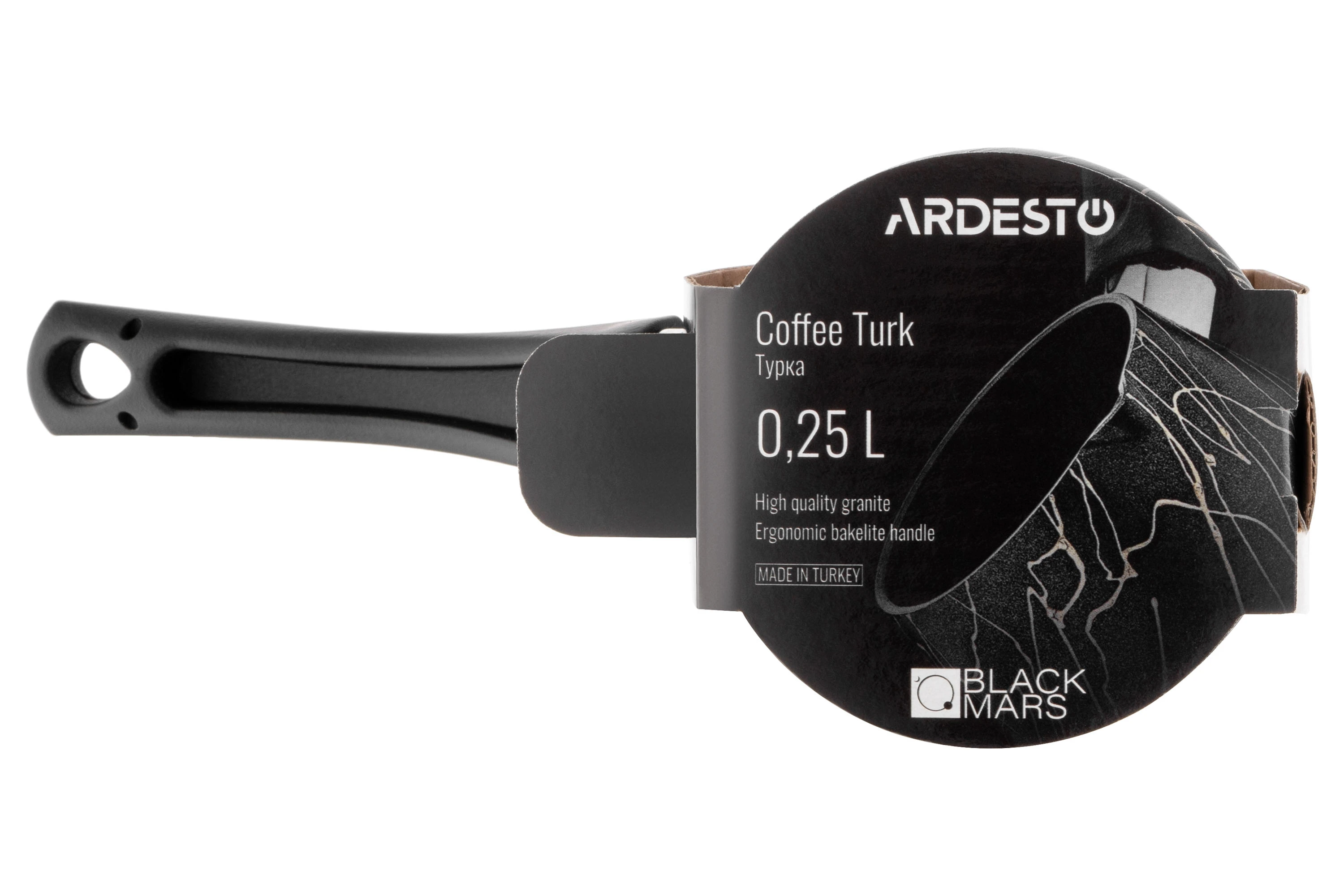 Турка Ardesto Black Mars, 0.25л, алюміній, бакеліт, чорний - 12