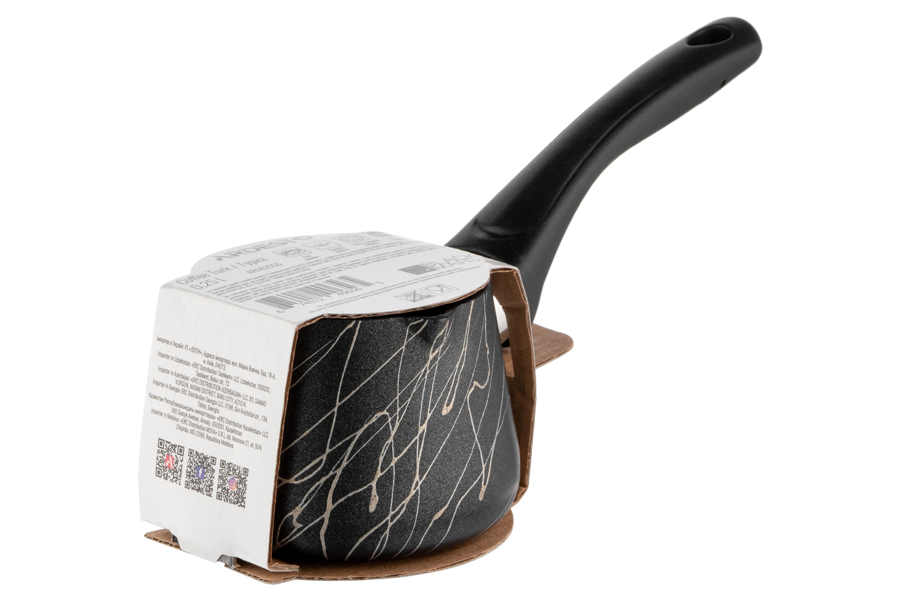 Турка Ardesto Black Mars, 0.25л, алюміній, бакеліт, чорний - 13