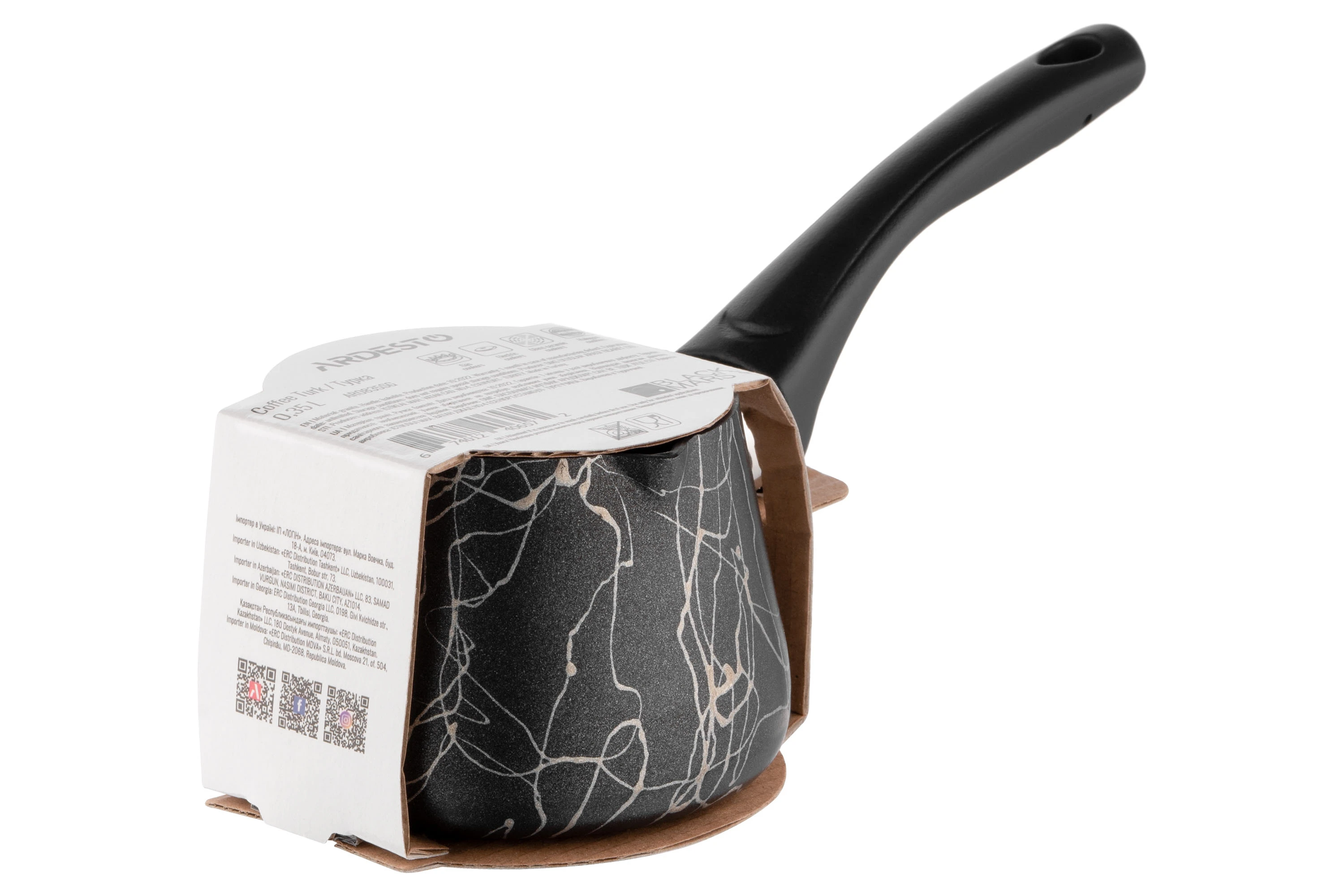 Турка Ardesto Black Mars, 0.35л, алюміній, бакеліт, чорний - 13
