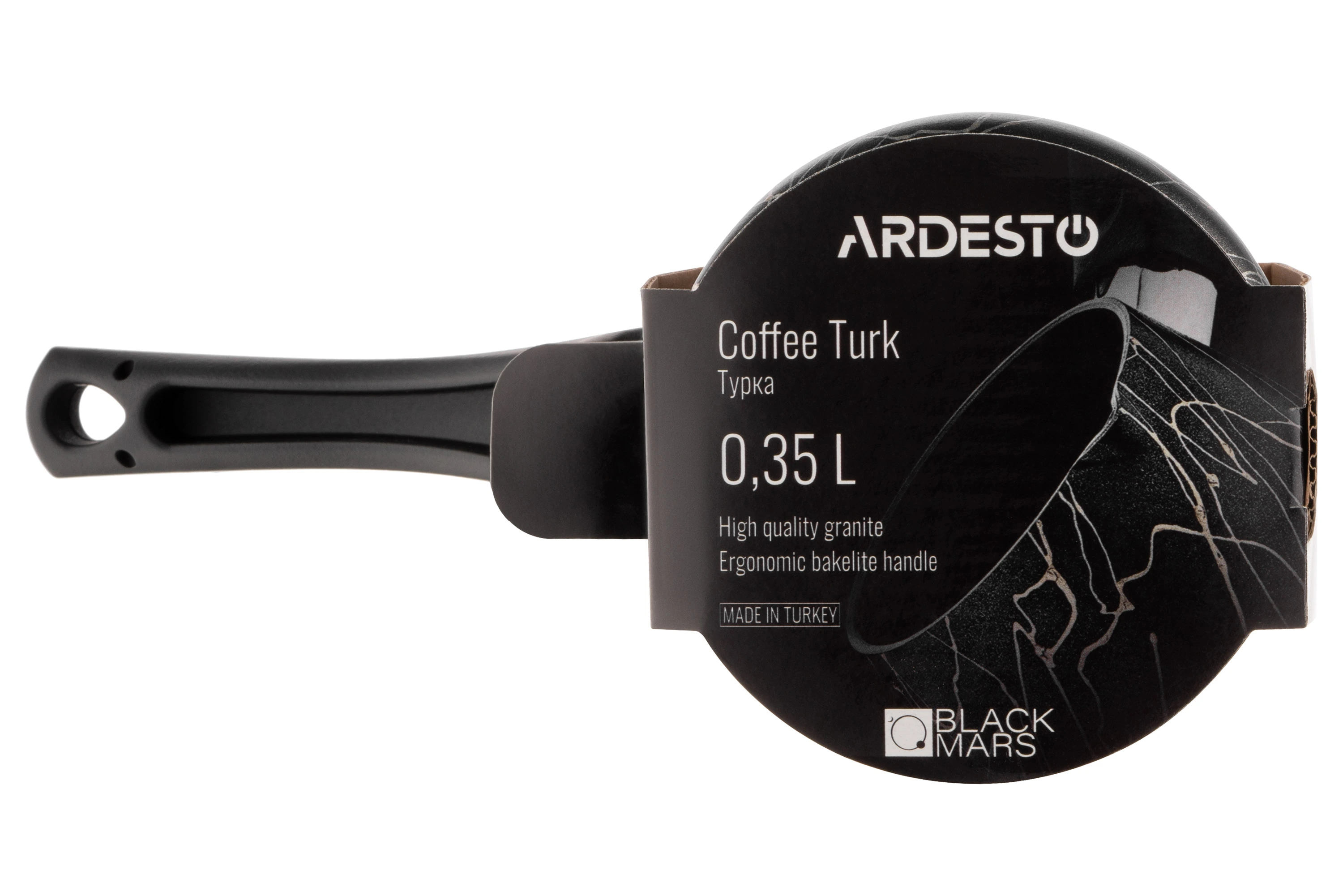 Турка Ardesto Black Mars, 0.35л, алюміній, бакеліт, чорний - 12