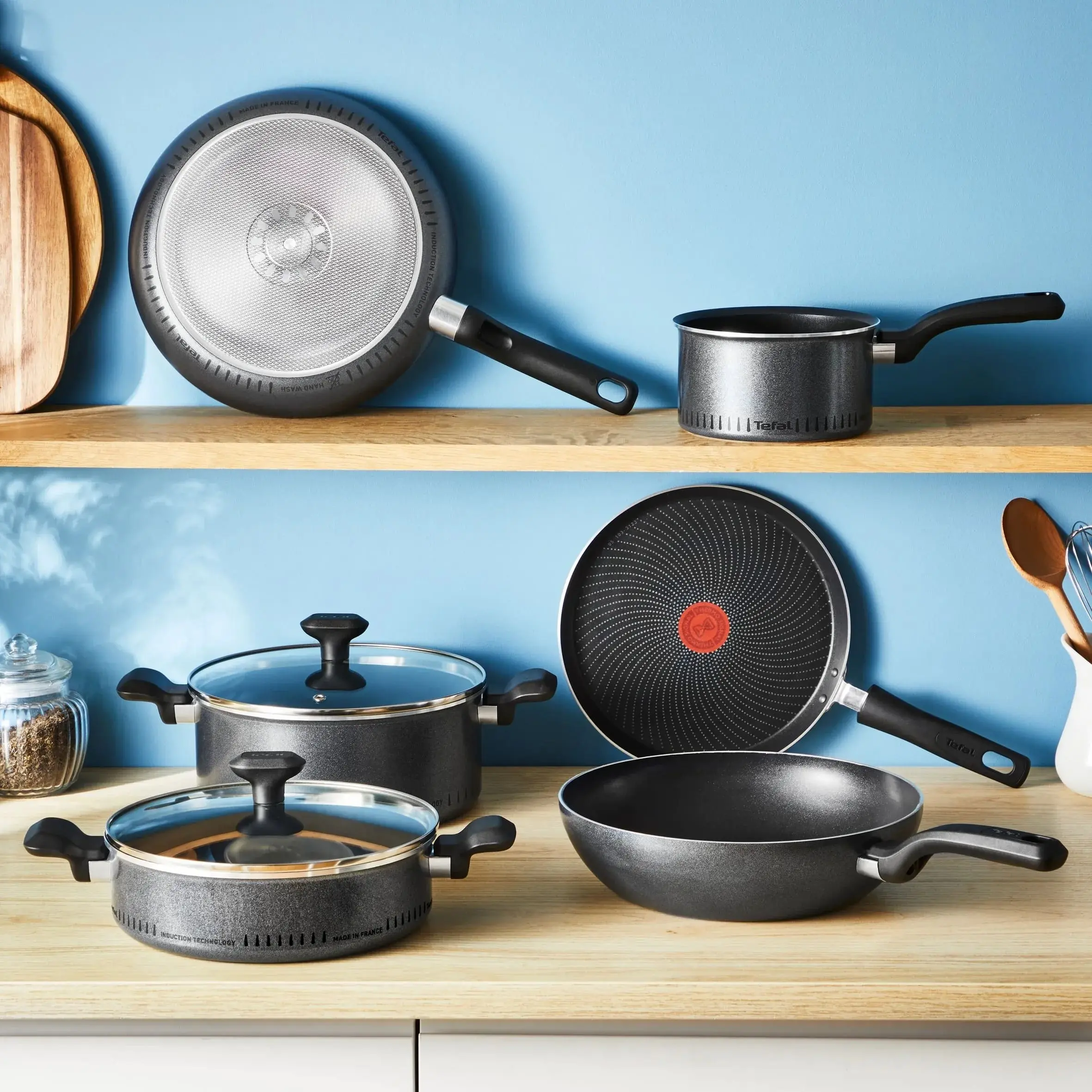 Сковорода ВОК Tefal So' Light, 28см, алюміній, бакеліт, чорний - 4