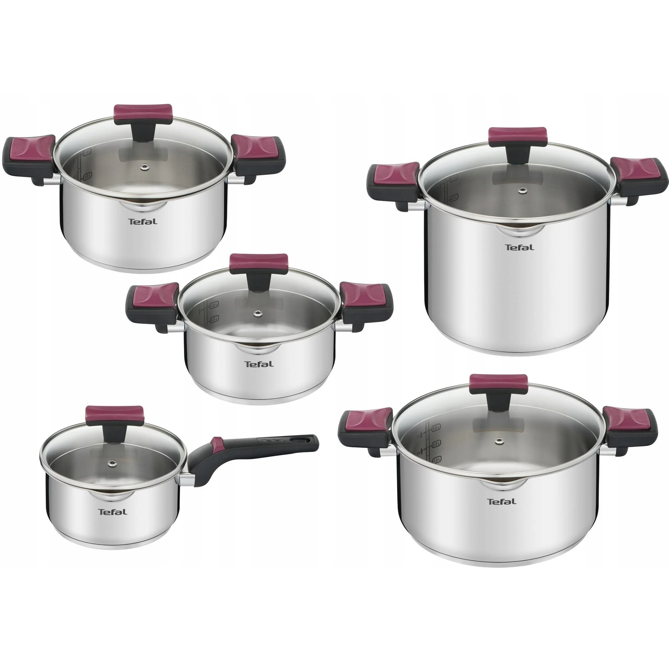 Набір посуду Tefal Cook&Clip, 10предметів, нержавіюча сталь,бакеліт, скло - 4