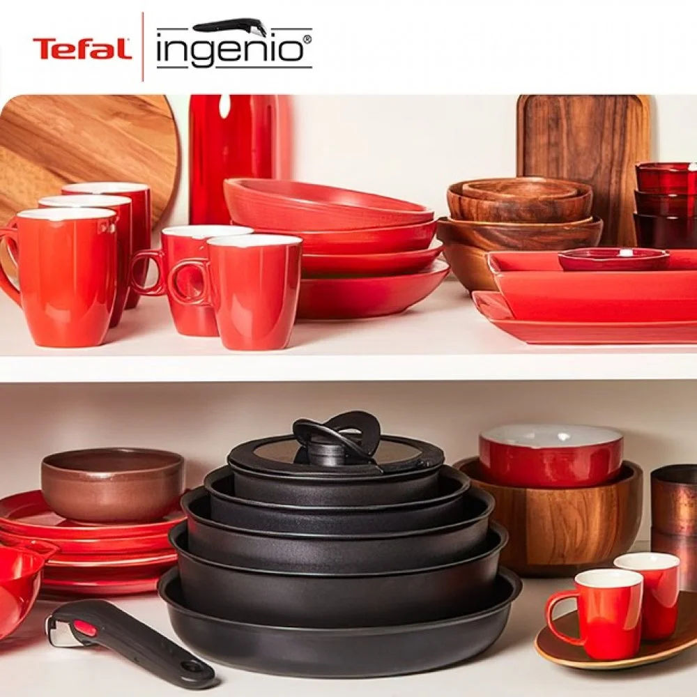 Набір посуду Tefal Ingenio Daily Chef, змінна ручка, 8предметів, алюміній, бакеліт, силікон, скло, ч - 11