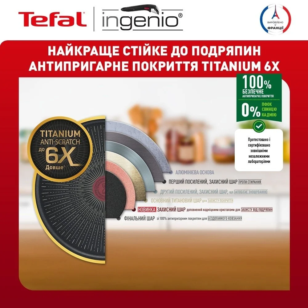 Набір посуду Tefal Ingenio Unlimited, змінна ручка, 3предмети, алюміній, бакеліт, чорний - 11