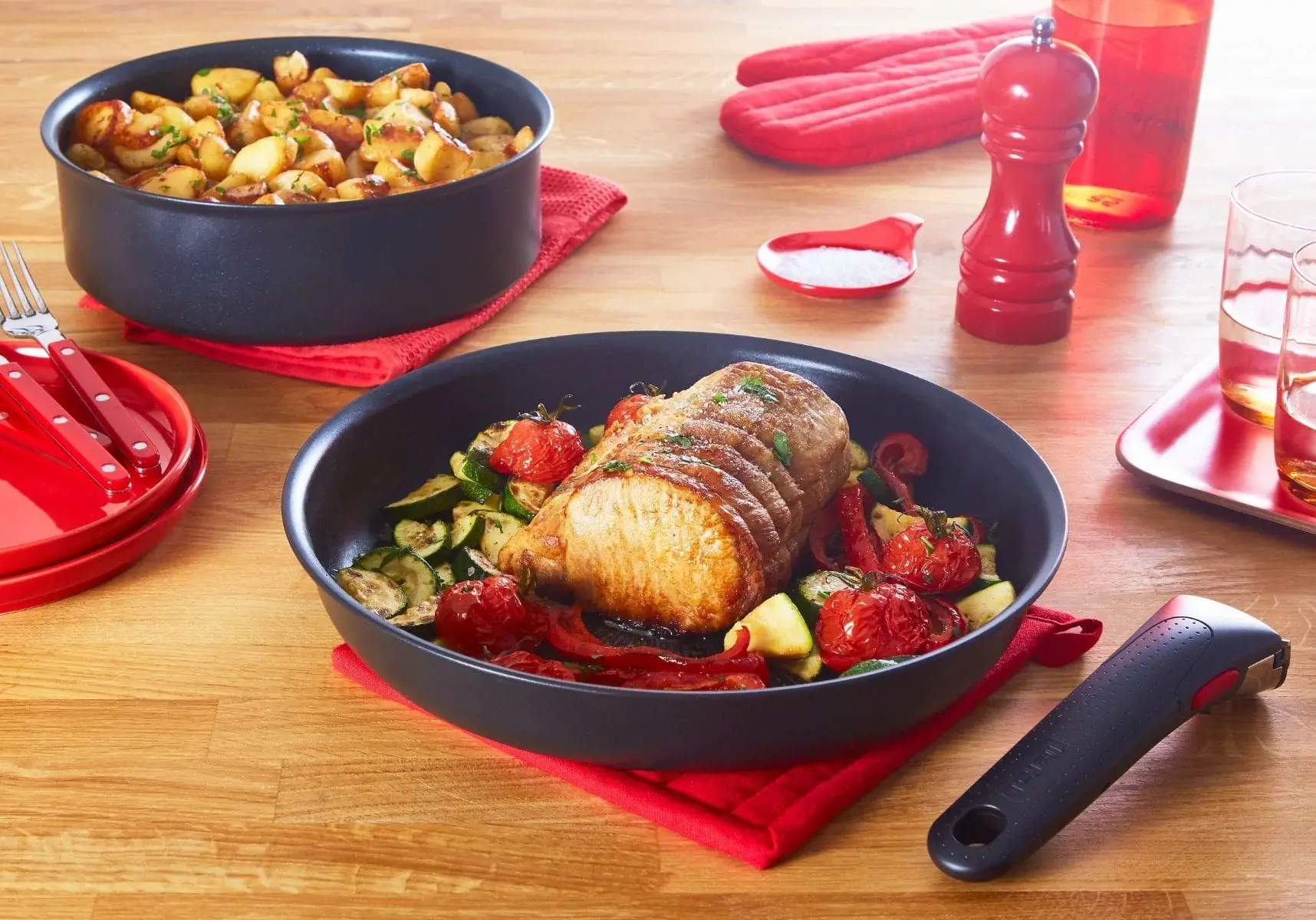Набір посуду Tefal Ingenio Unlimited, змінна ручка, 13предметів, алюміній, бакеліт, пластик, силікон - 13